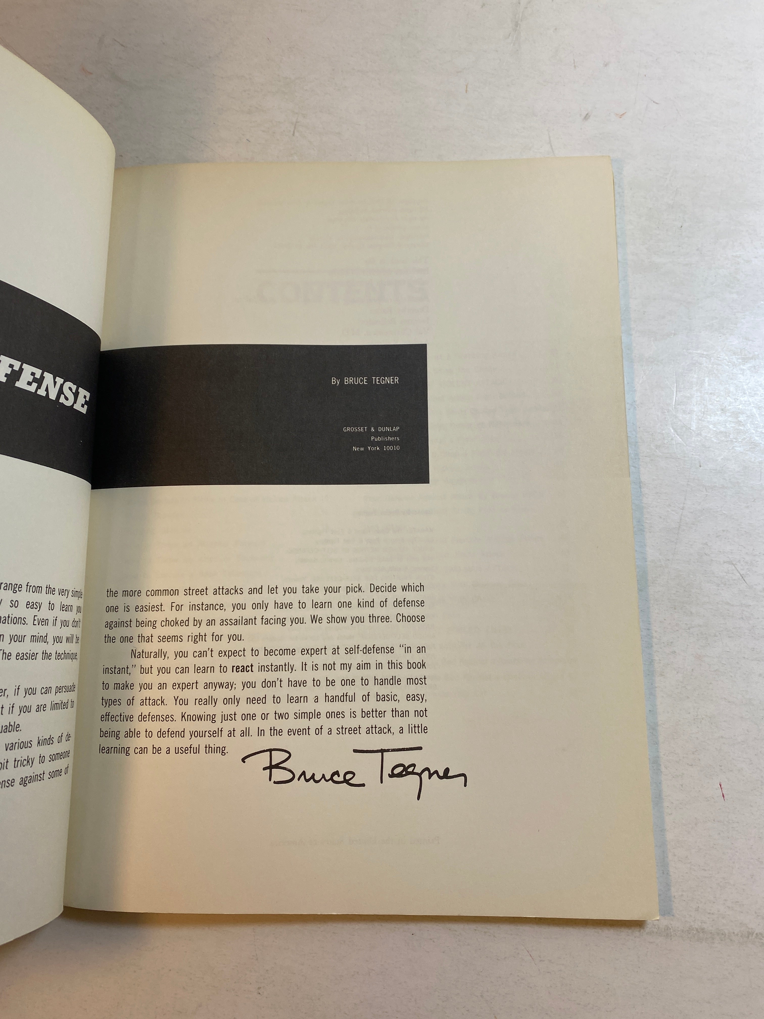 Instant Self Defense by Bruce Tegner 1965