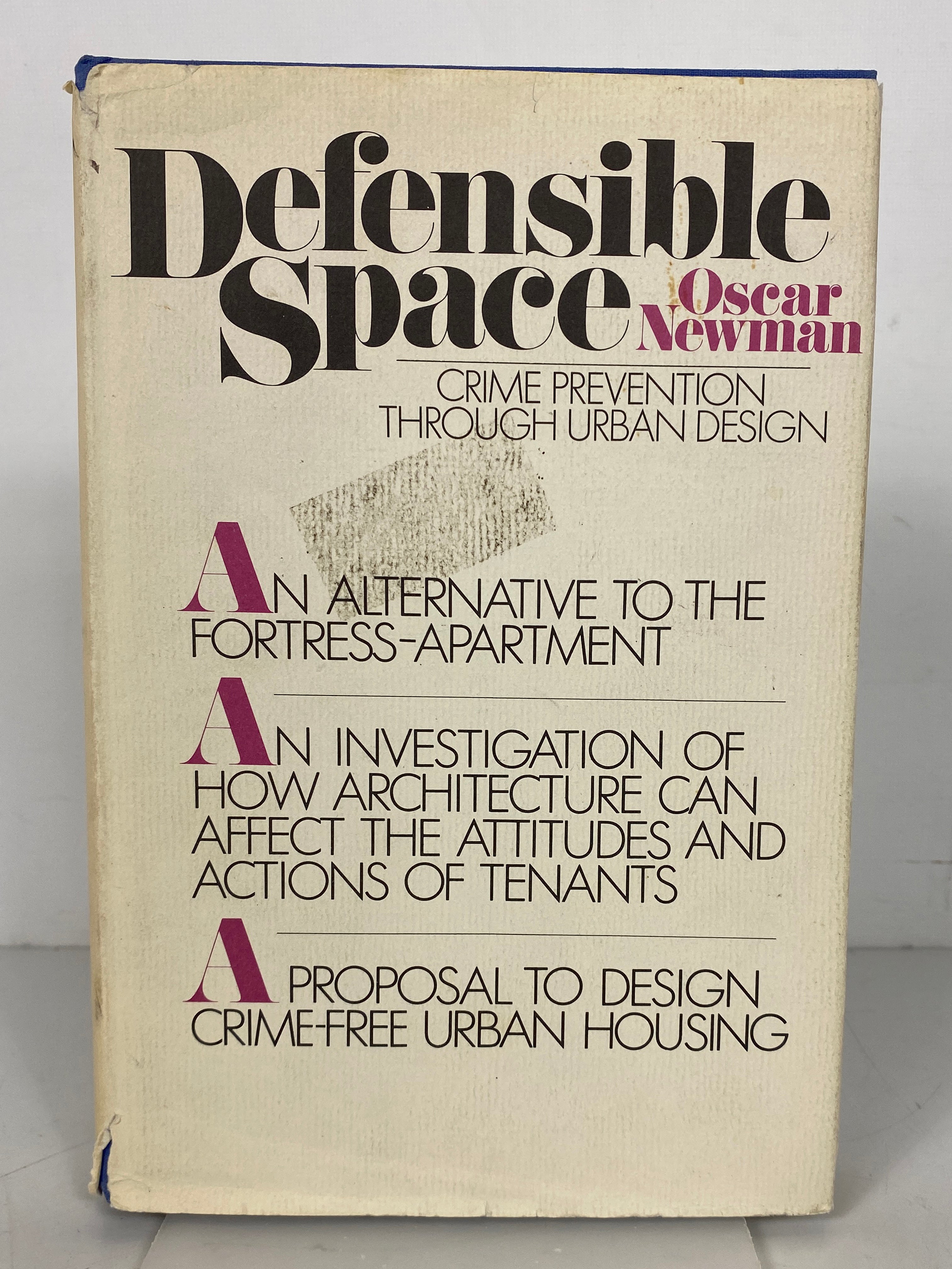 Defensible Space by Oscar Newman Crime Prevention 1972 1st Print HCDJ