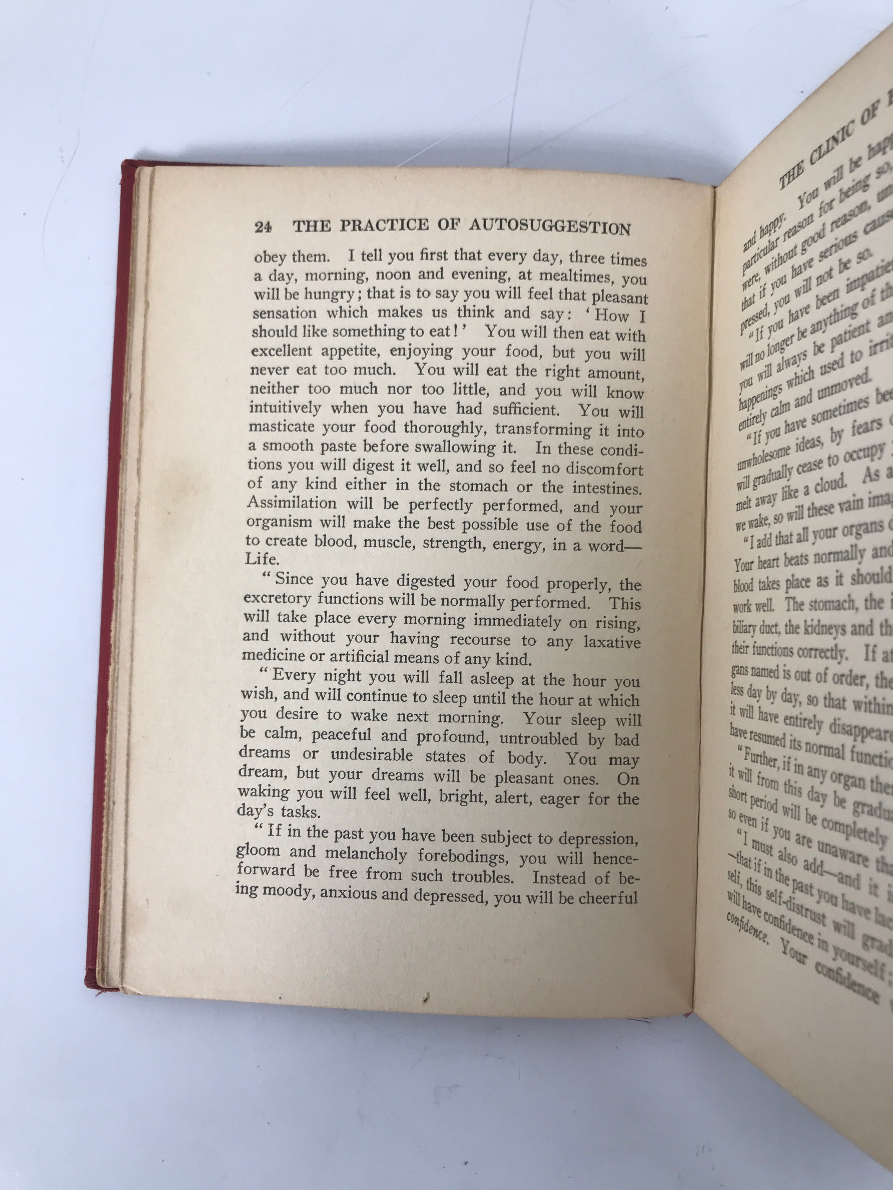 The Practice of Autosuggestion by Brooks 1922 Antique HC