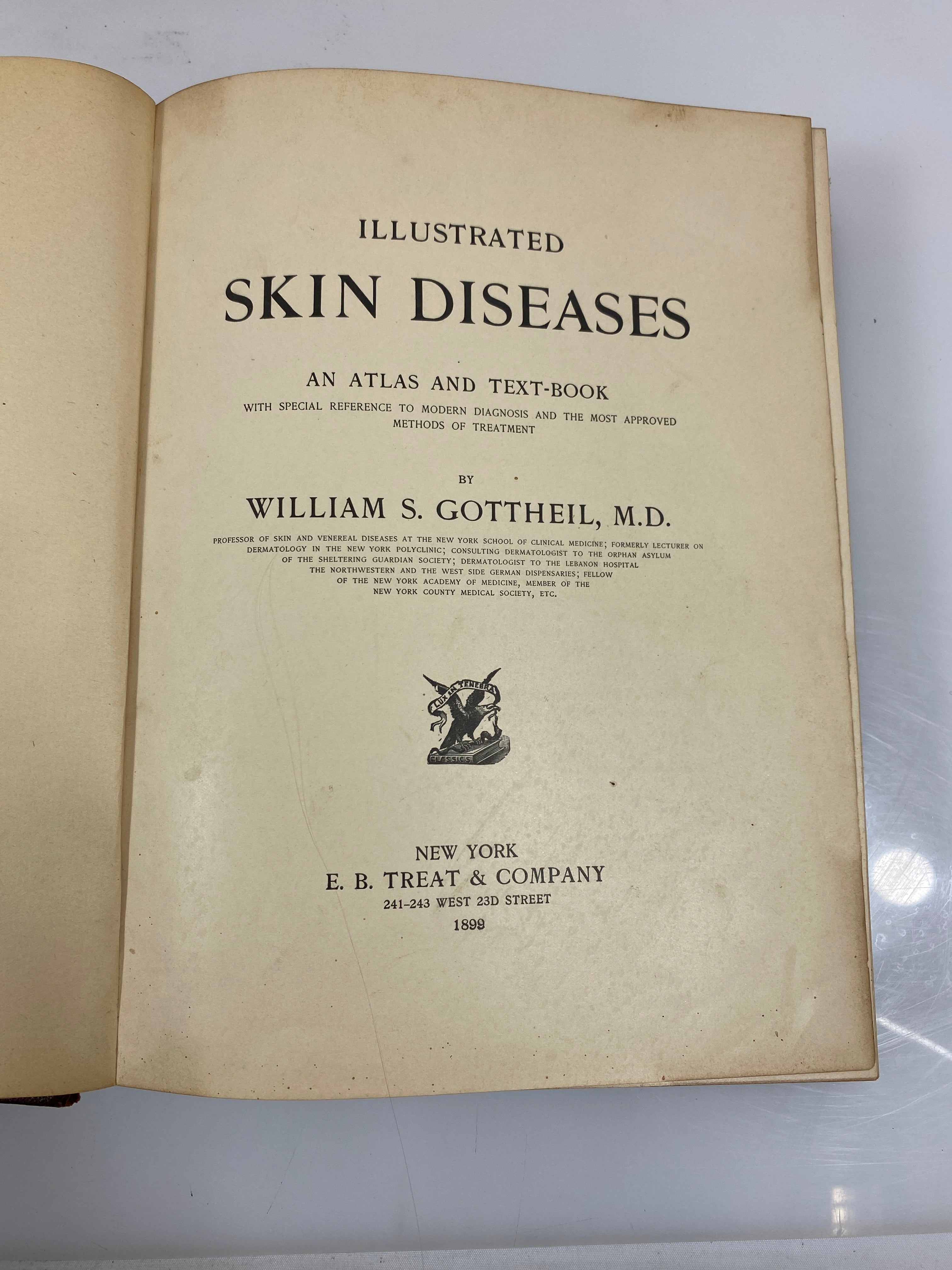 Illustrated Skin Diseases: An Atlas and Text-Book by Gottheil 1899 HC
