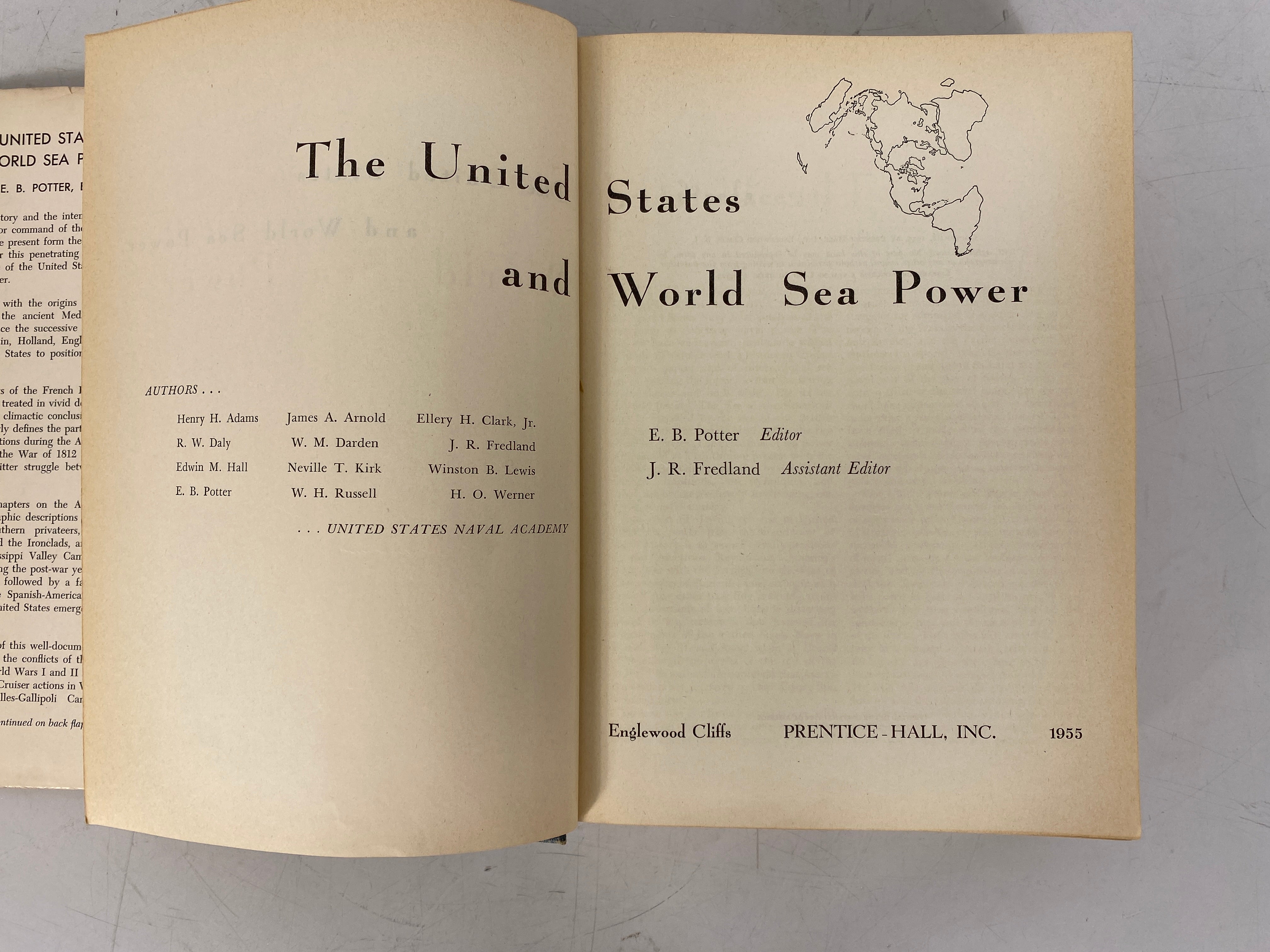 The United States & World Sea Power E. B. Potter 1955 1st Ed HCDJ