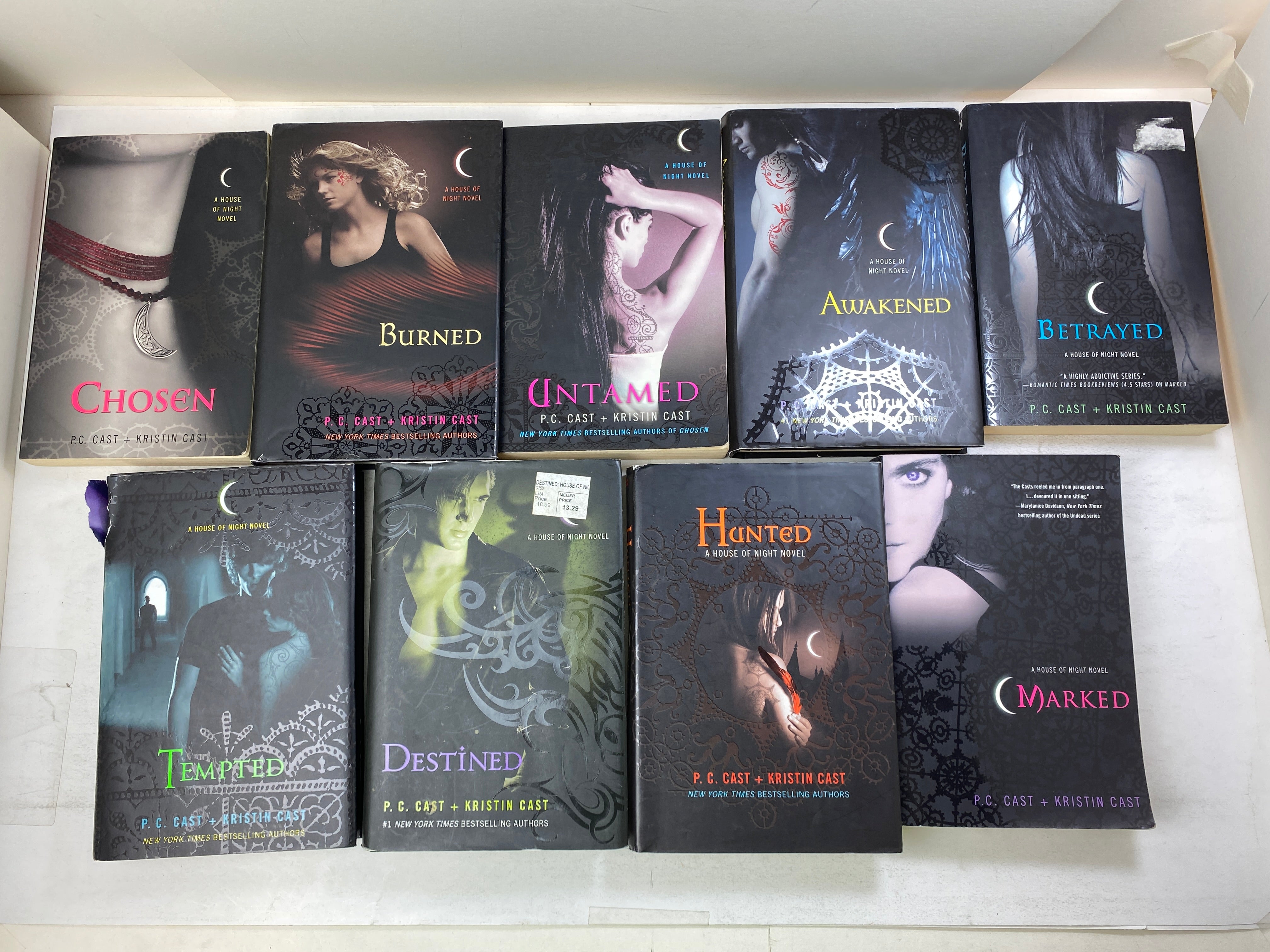 Lot of 9 House of Night Cast Novels HC/SC 2007-2011