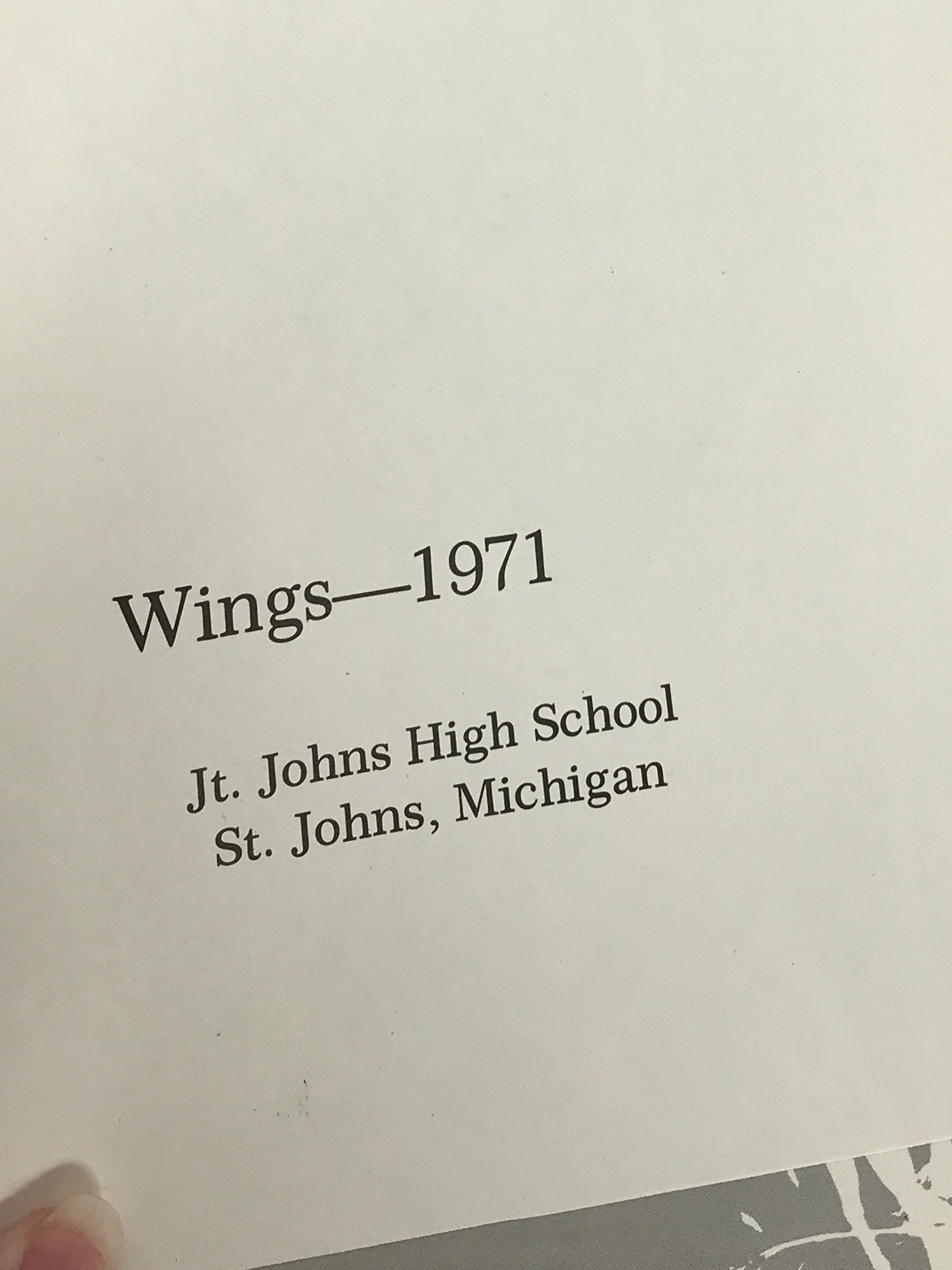 1971 St. Johns High School Yearbook St. Johns Michigan HC