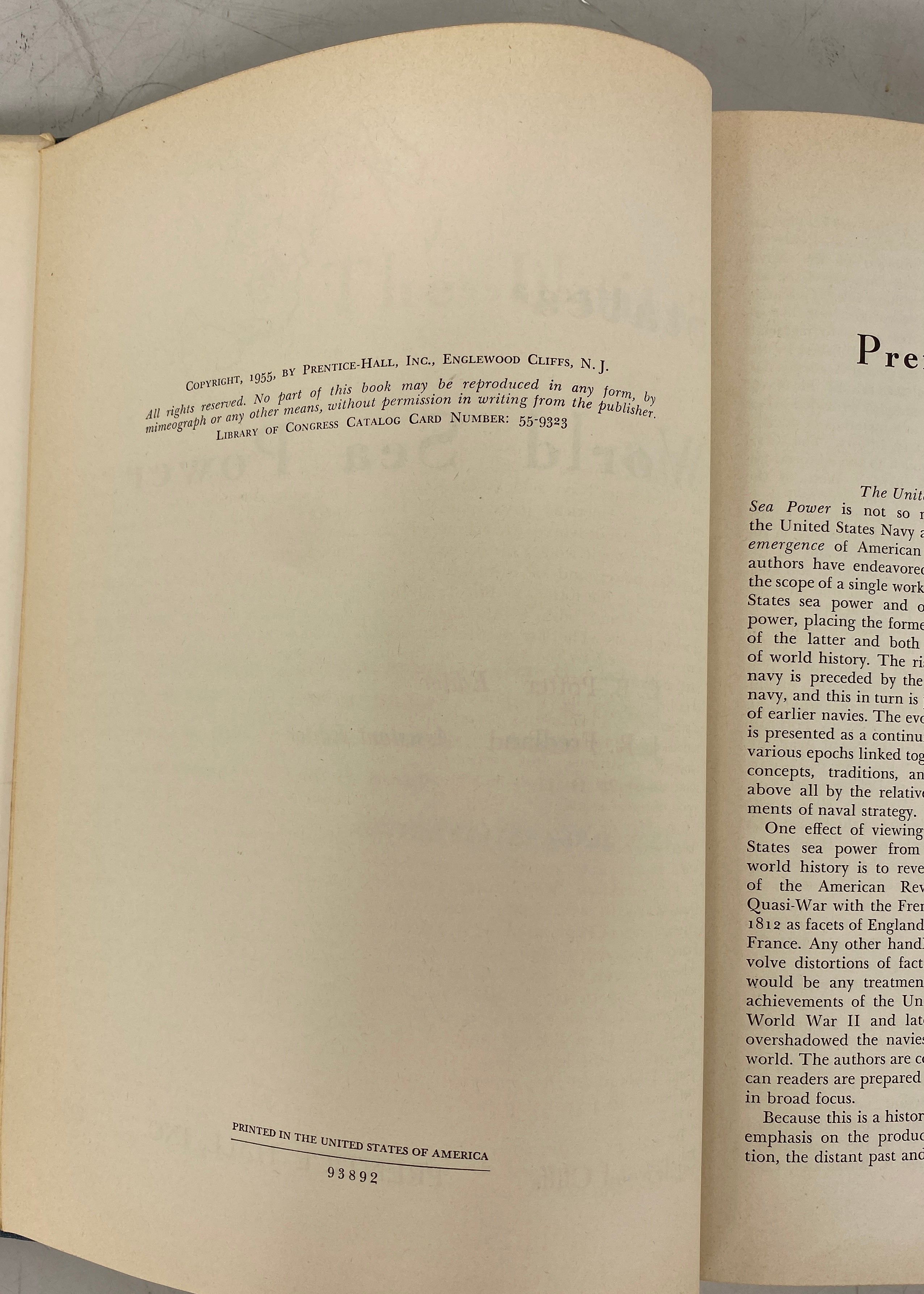 The United States & World Sea Power E. B. Potter 1955 1st Ed HCDJ