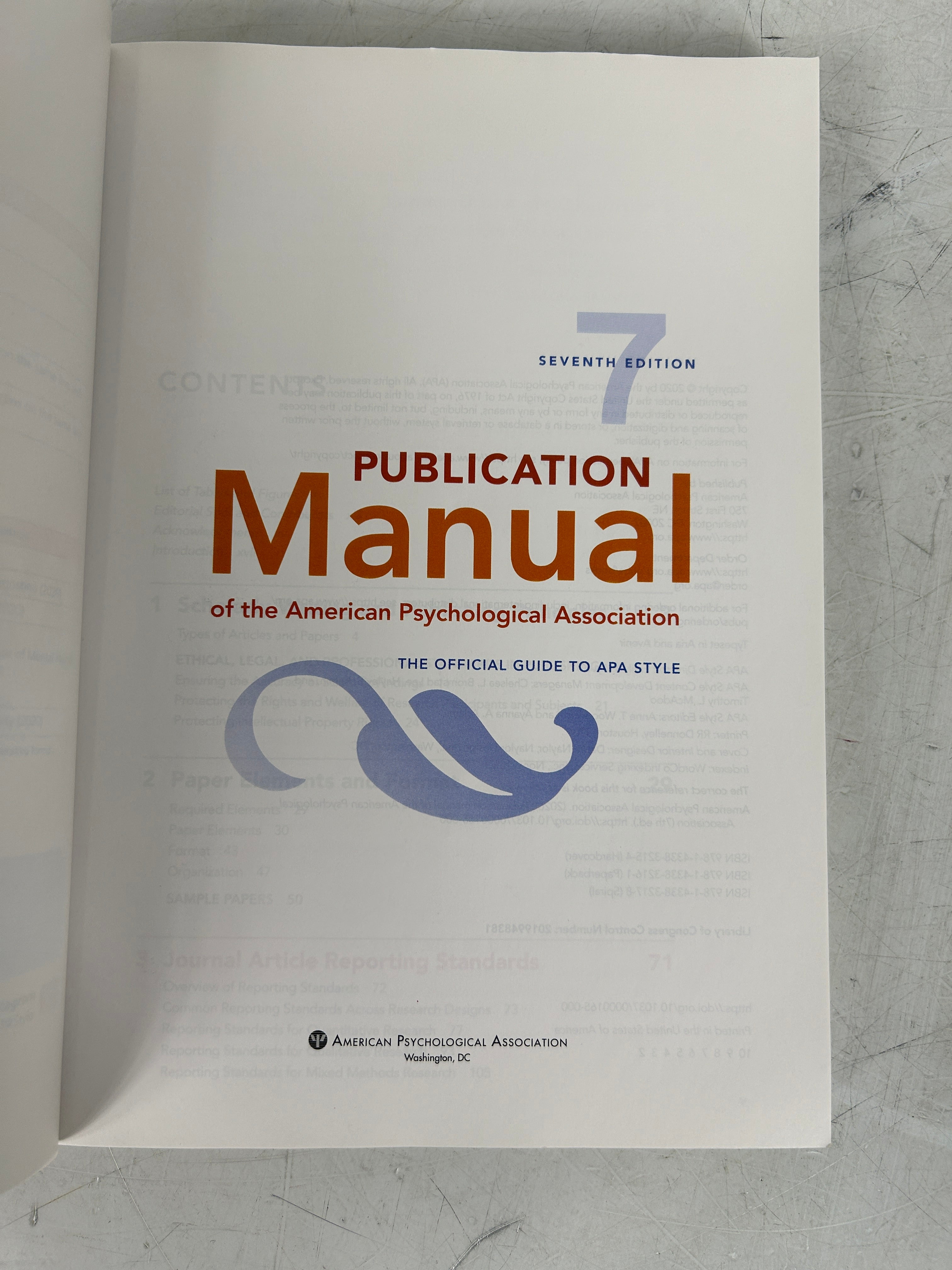 Publication Manual (OFFICIAL) 7th Edition of the American Psychological Association 2020 SC