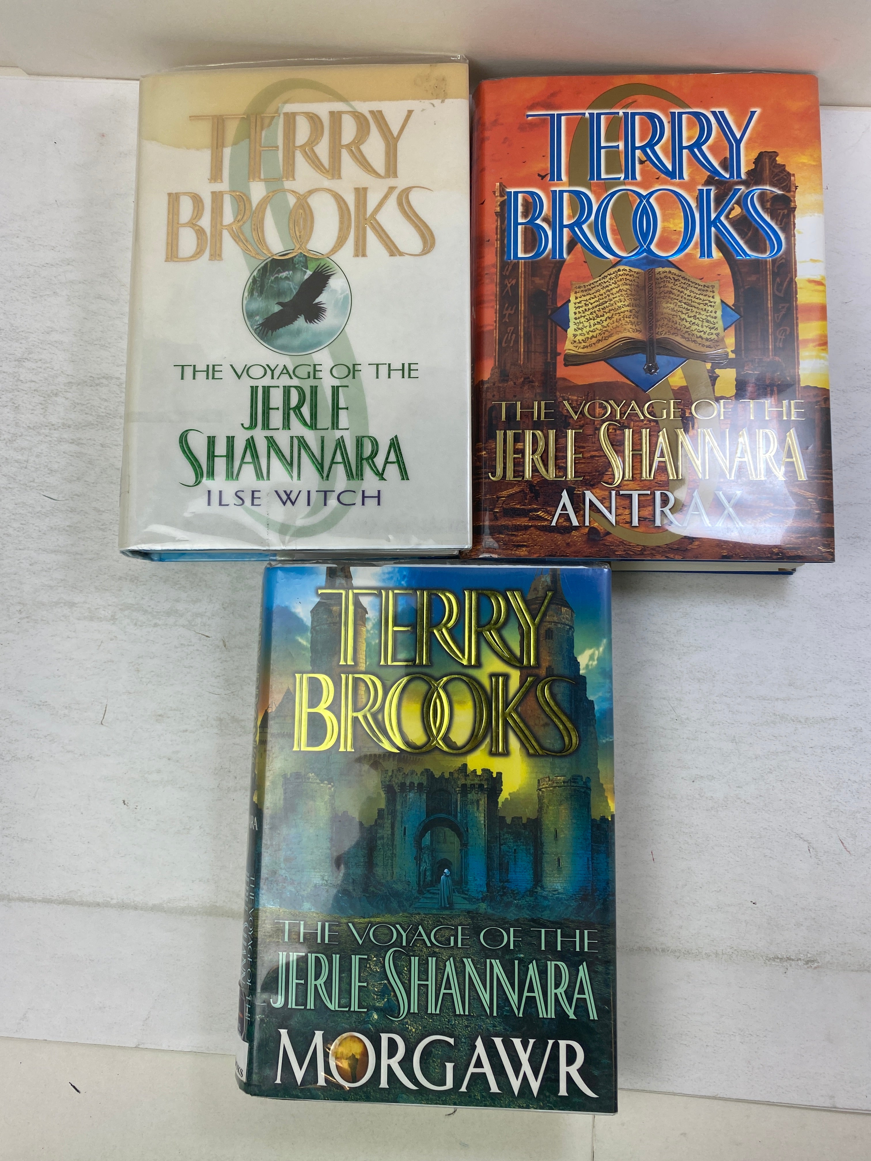 Lot of 3 Terry Brooks Voyage Shannara Books HCDJ Ex Lib 2000-2002