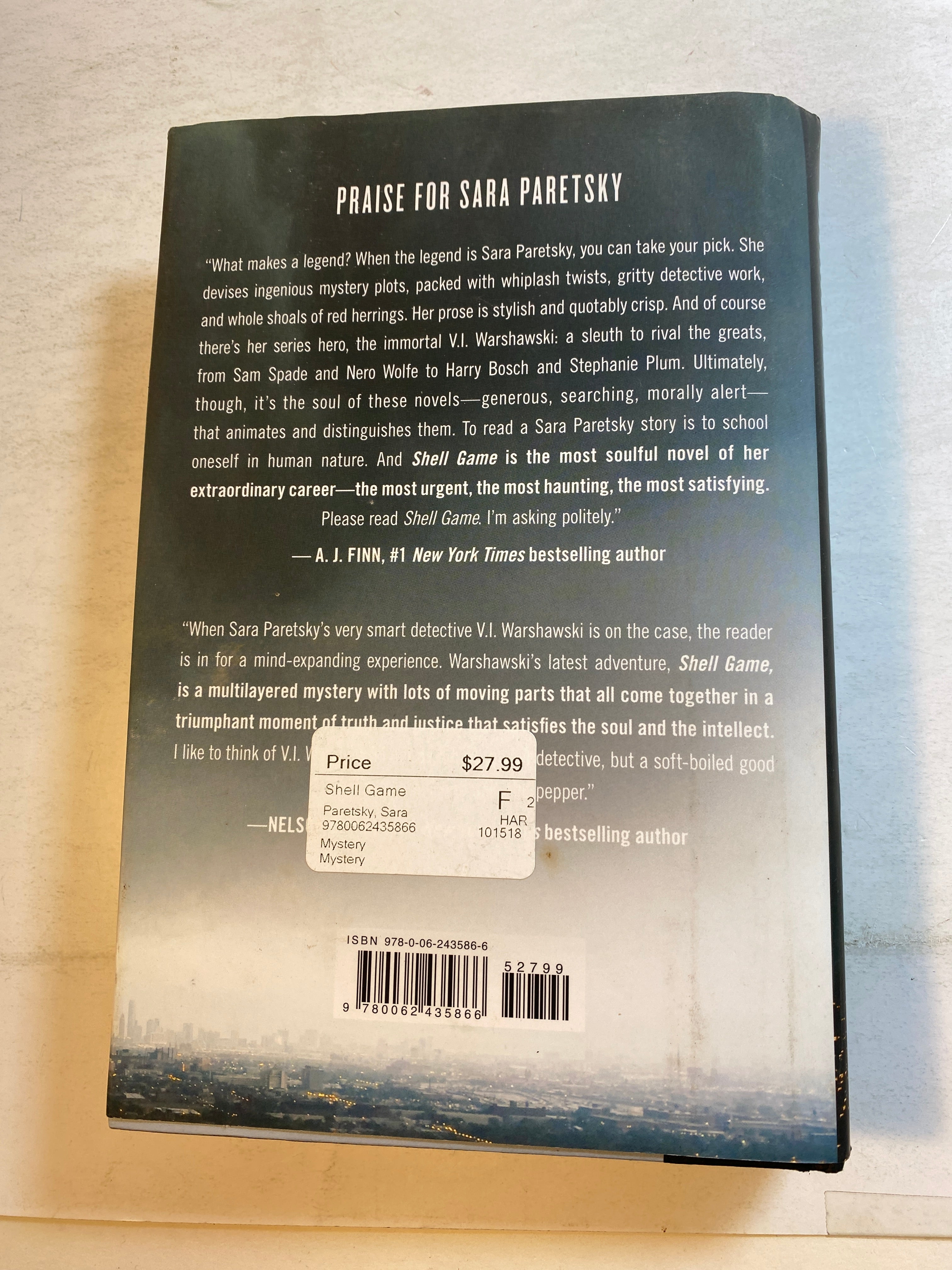 Shell Game Sarah Paretsky HC 2018 *Signed*