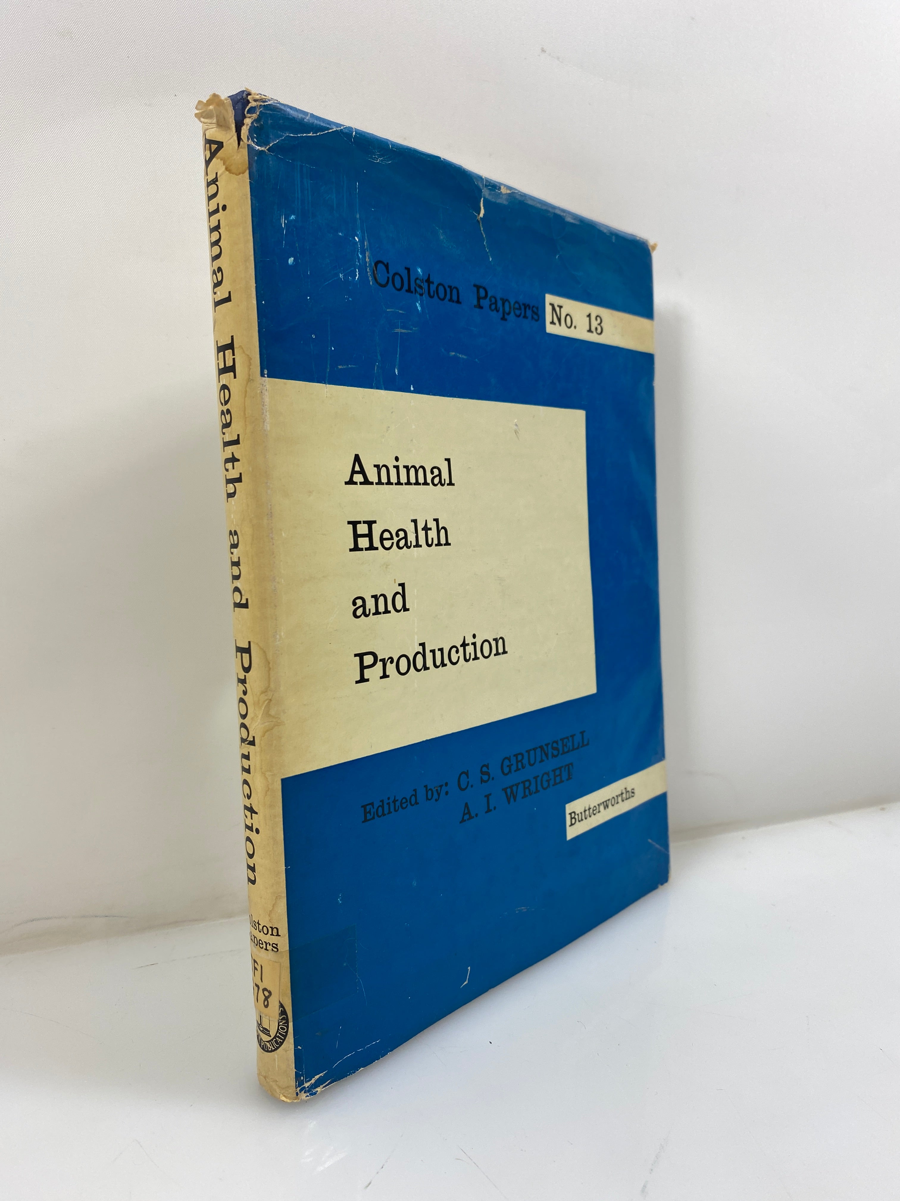 Animal Health and Production by Grunsell/Wright Ex-library 1962 HCDJ