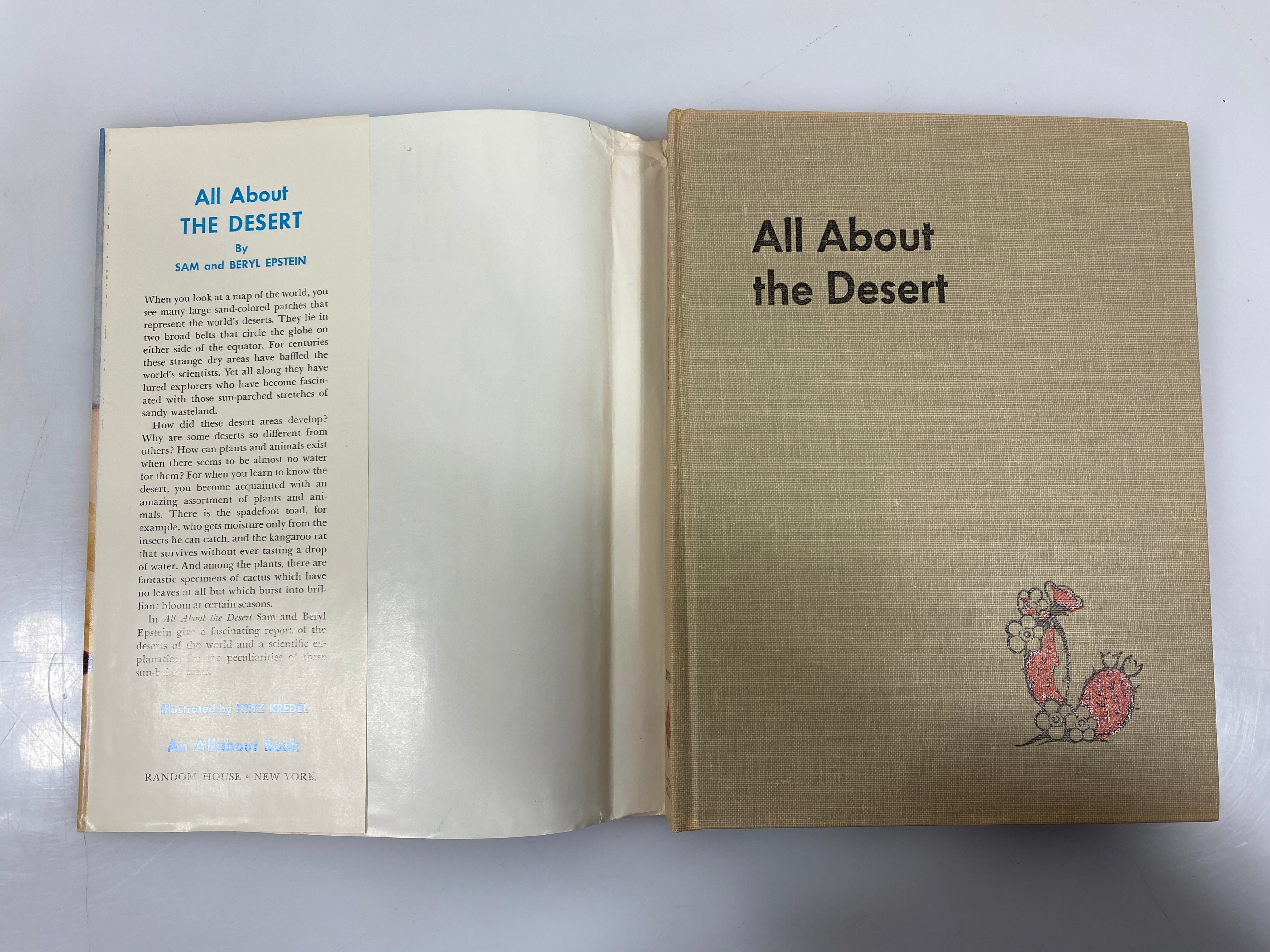 All About the Desert Sam & Beryl Epstein Random House 1957 HCDJ