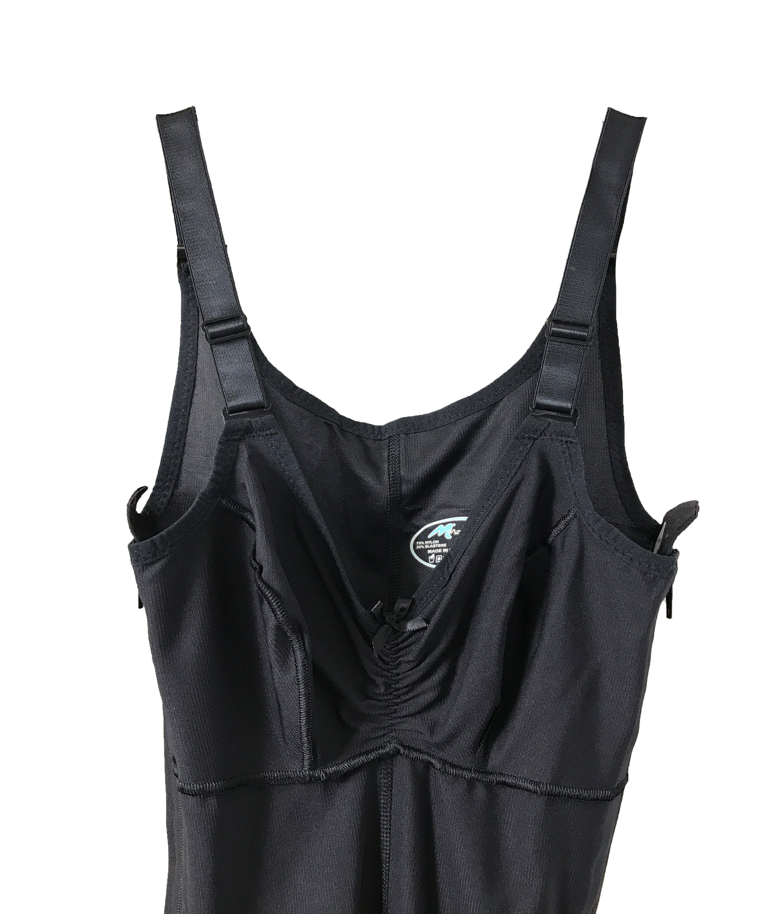 Marena ComfortWear Compression and Support Garment Black Bodysuit Women's Size M