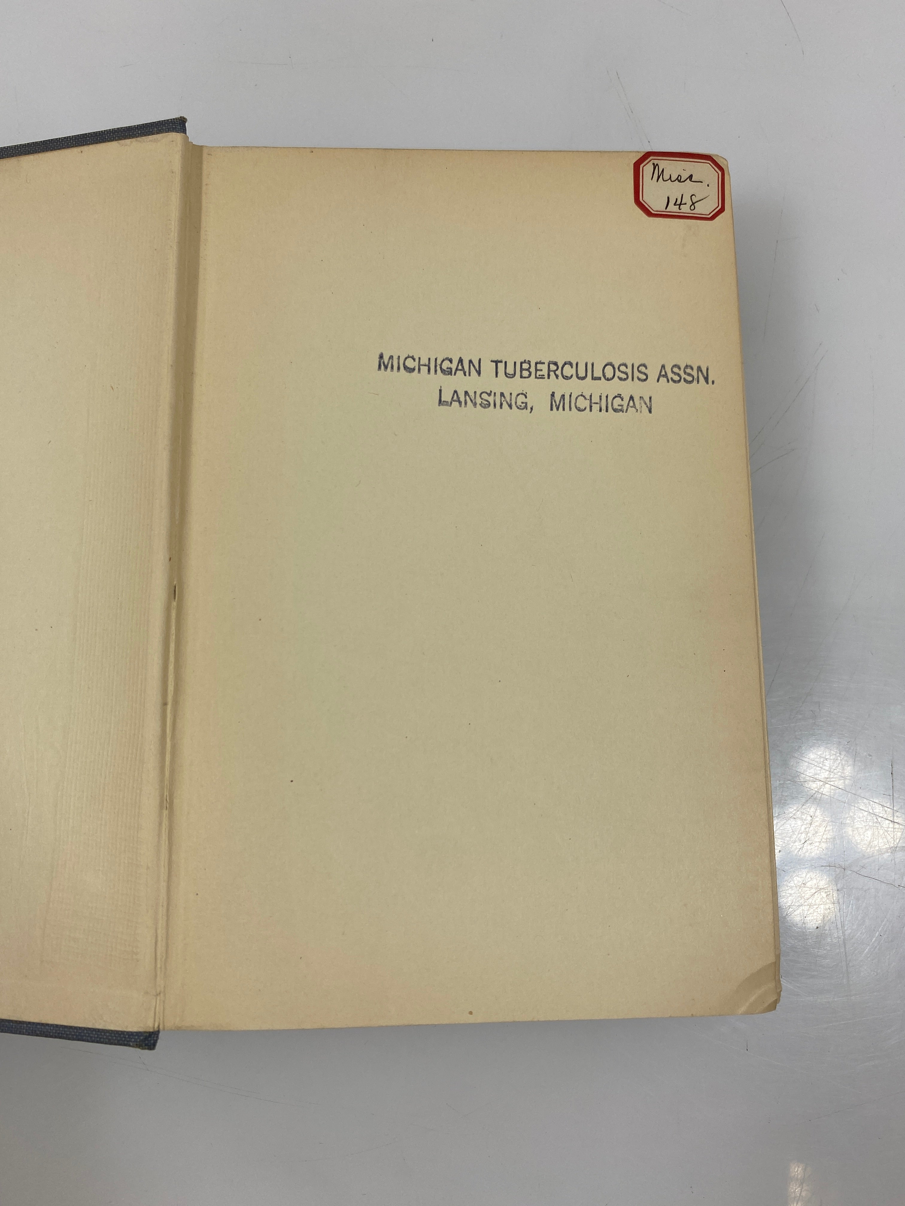 The Tuberculosis Nurse by Motte Ex-Library 1915 HC