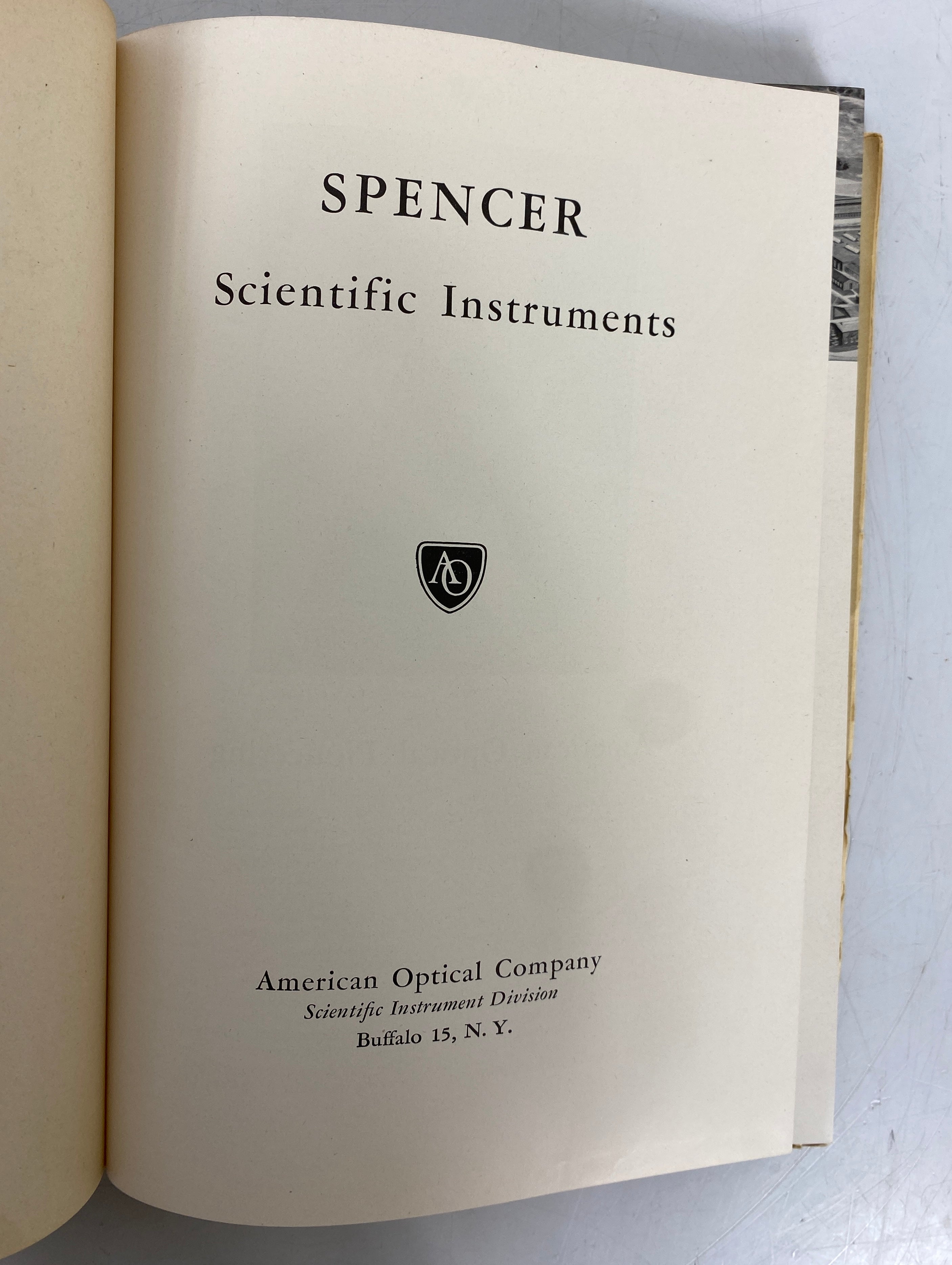 Vintage American Optical Co Catalog Spencer Scientific Instruments w Ephemera HC