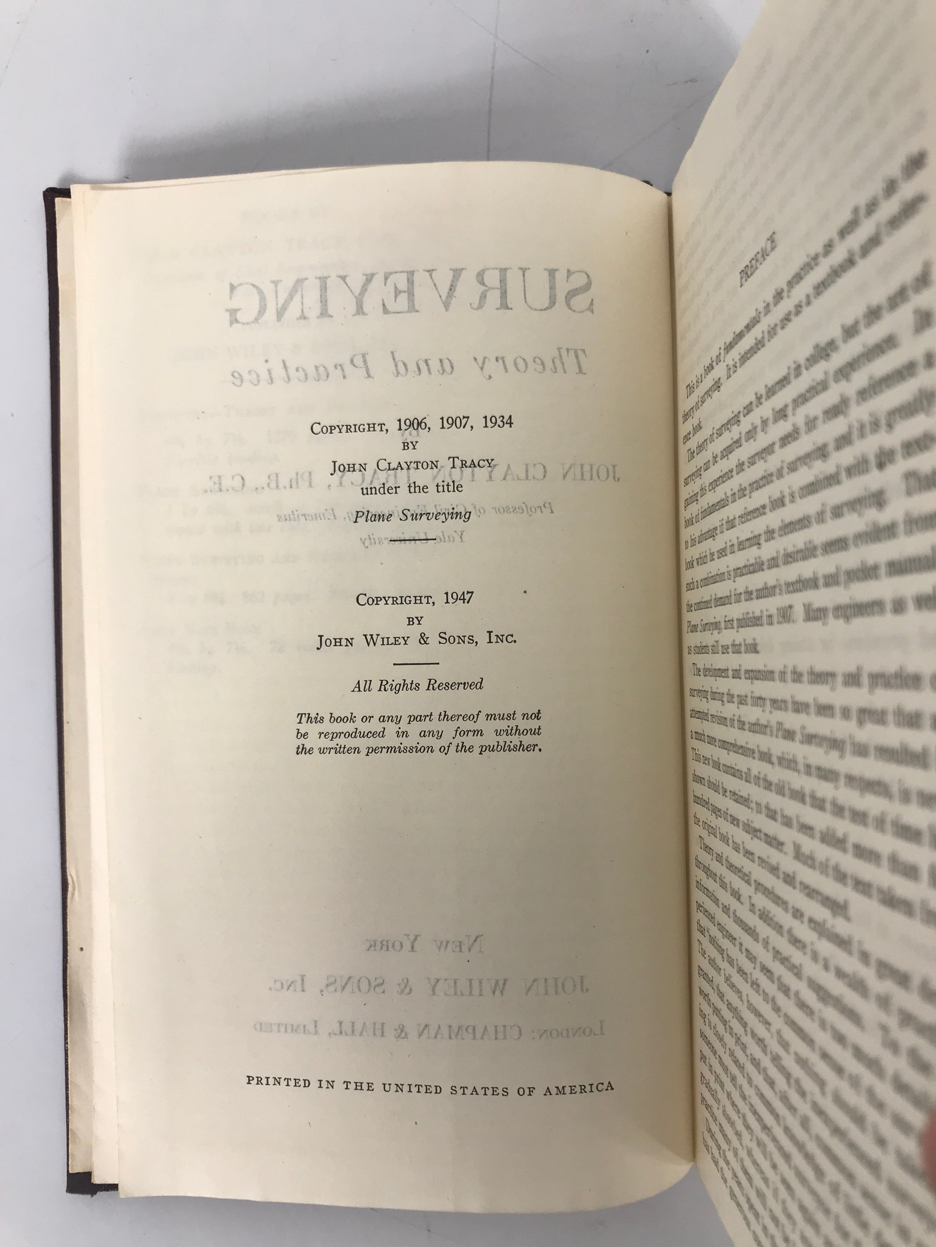 2 Vintage Surveying Texts Tracy/Bouchard 1937-1947 HC