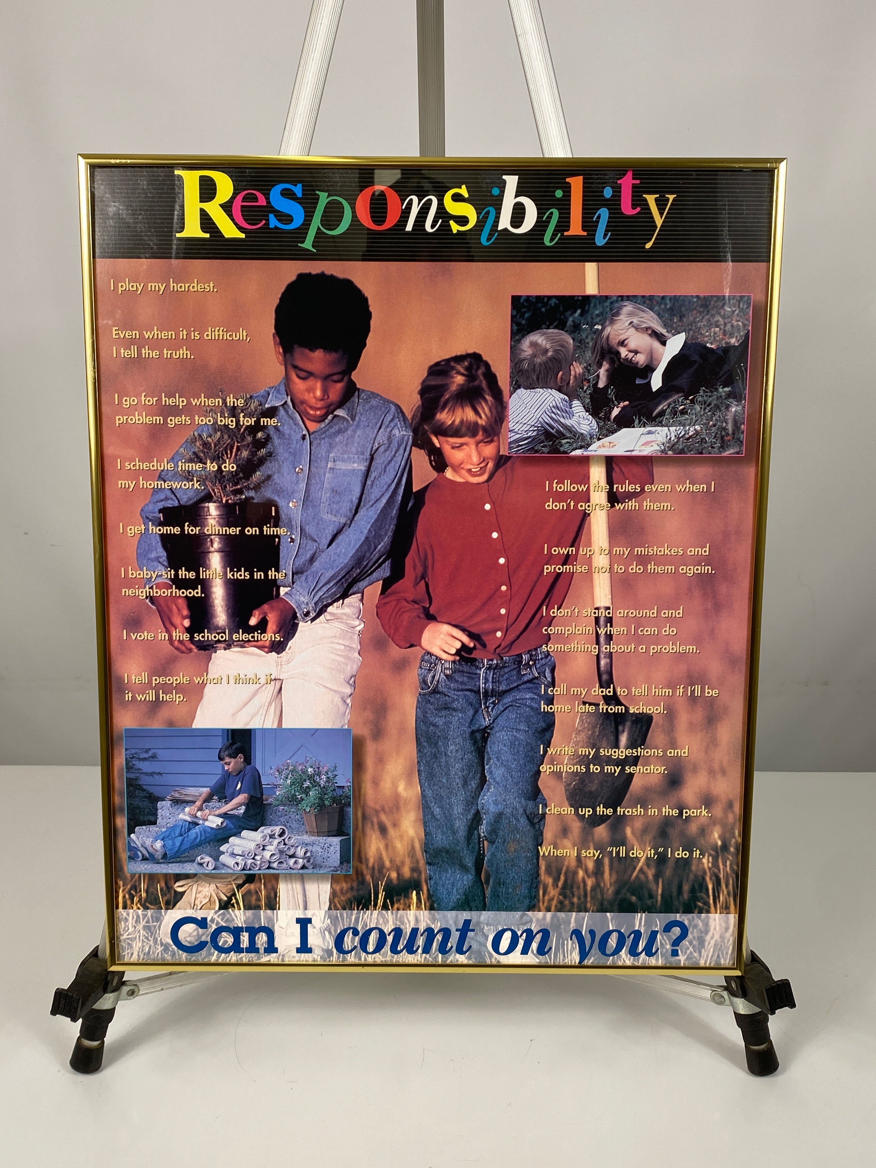 Framed "Responsibility" Poster 21x17