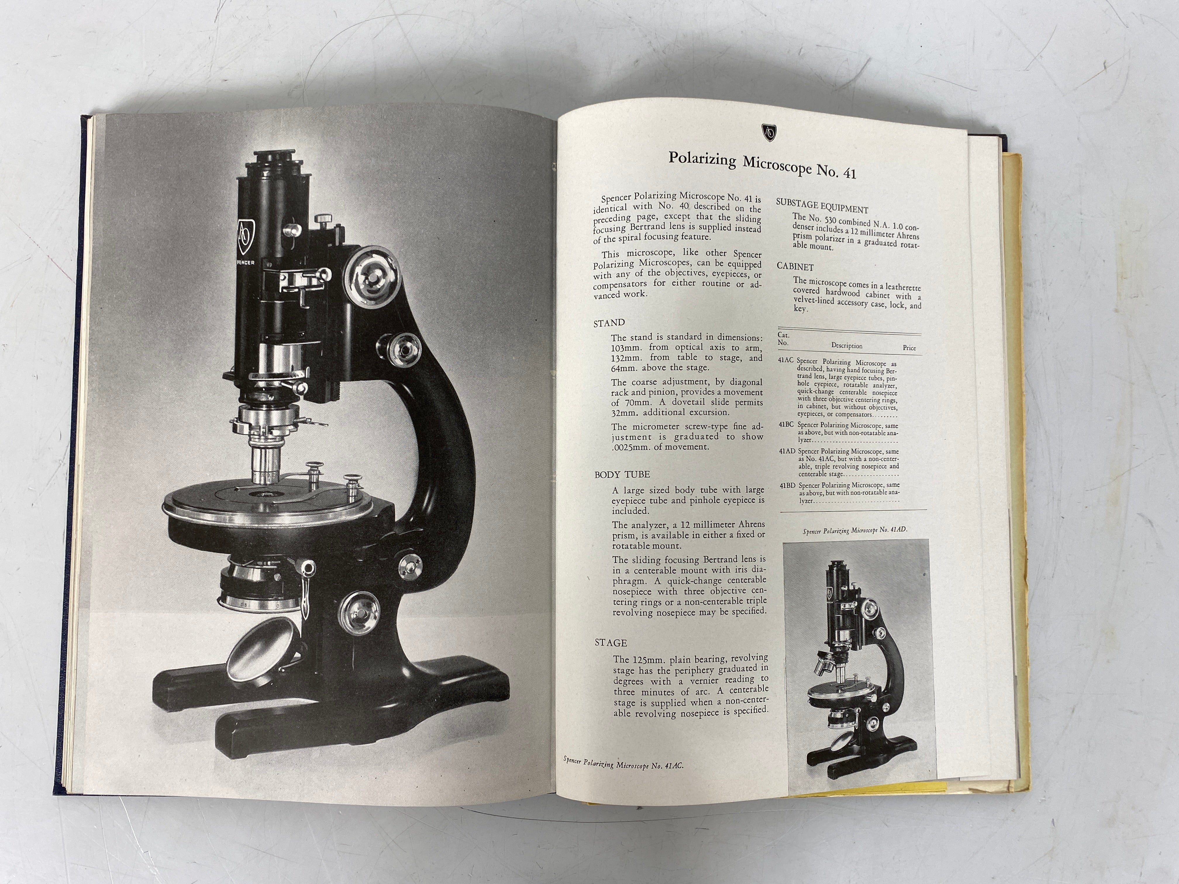 Vintage American Optical Co Catalog Spencer Scientific Instruments w Ephemera HC