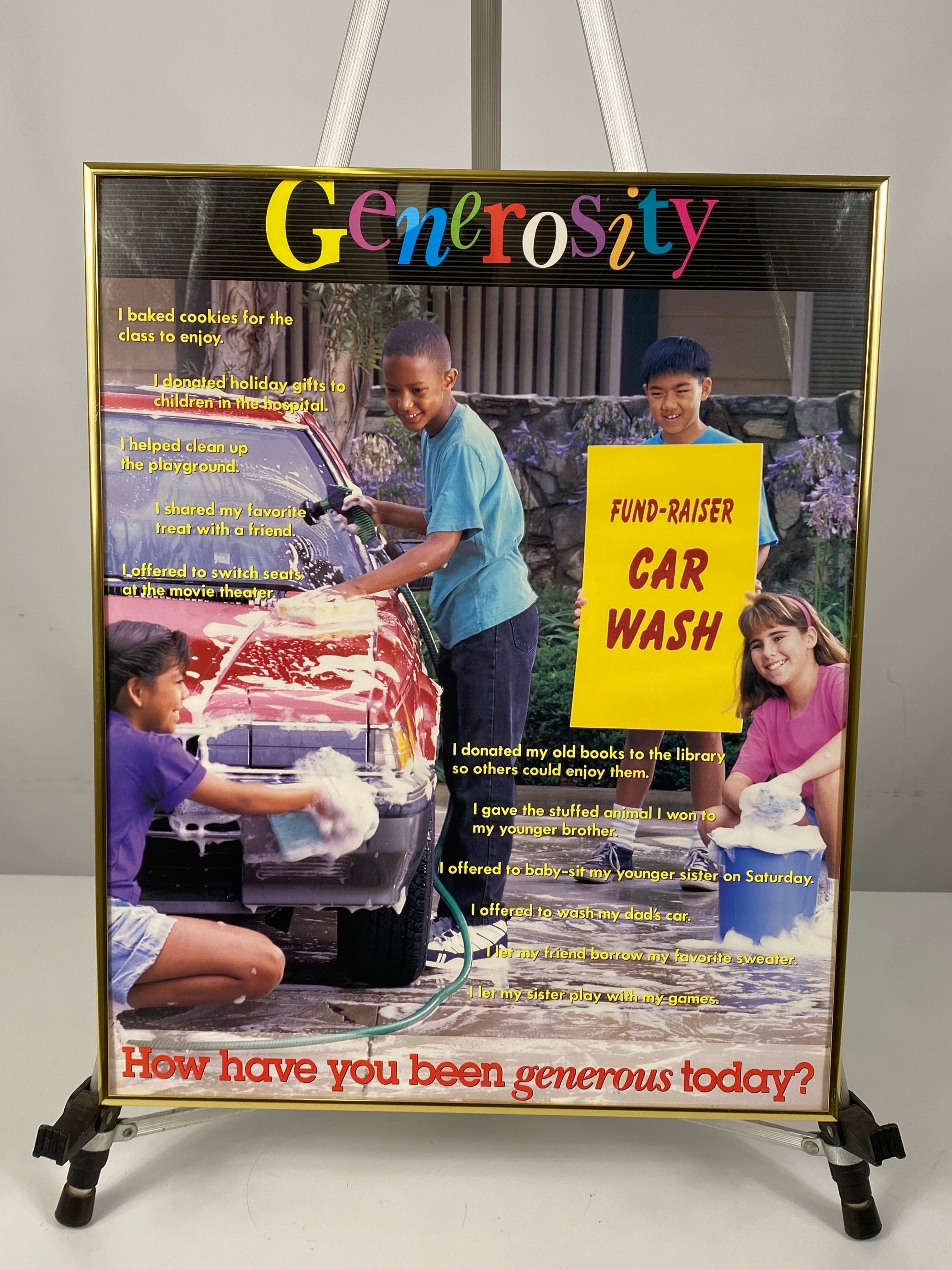 Framed "Generosity" Poster 21x17