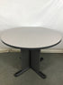 Gray Circular Wooden Table