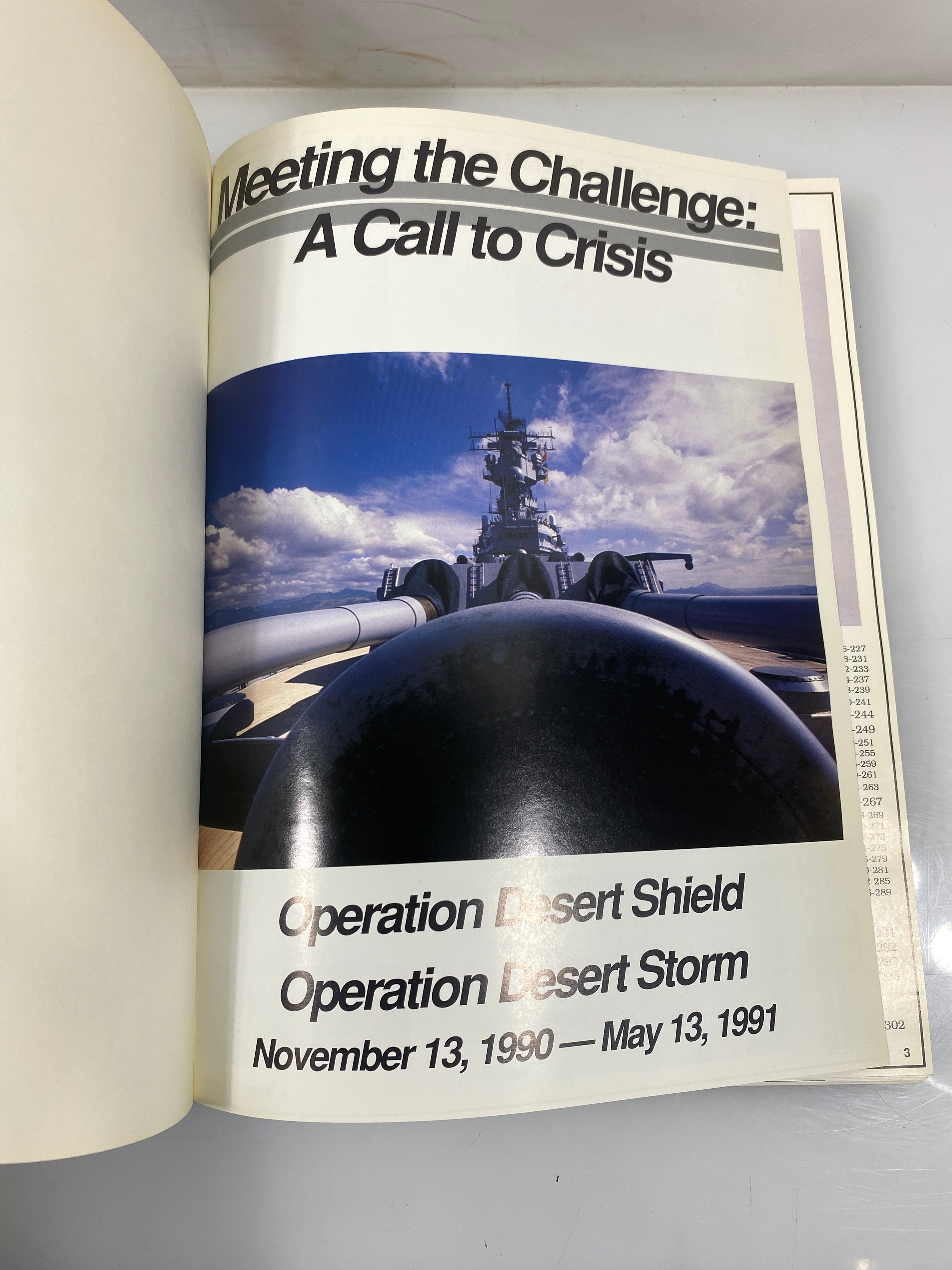 Meeting the Challenge: A Call to Crisis USS Missouri BB 63 1991 HC