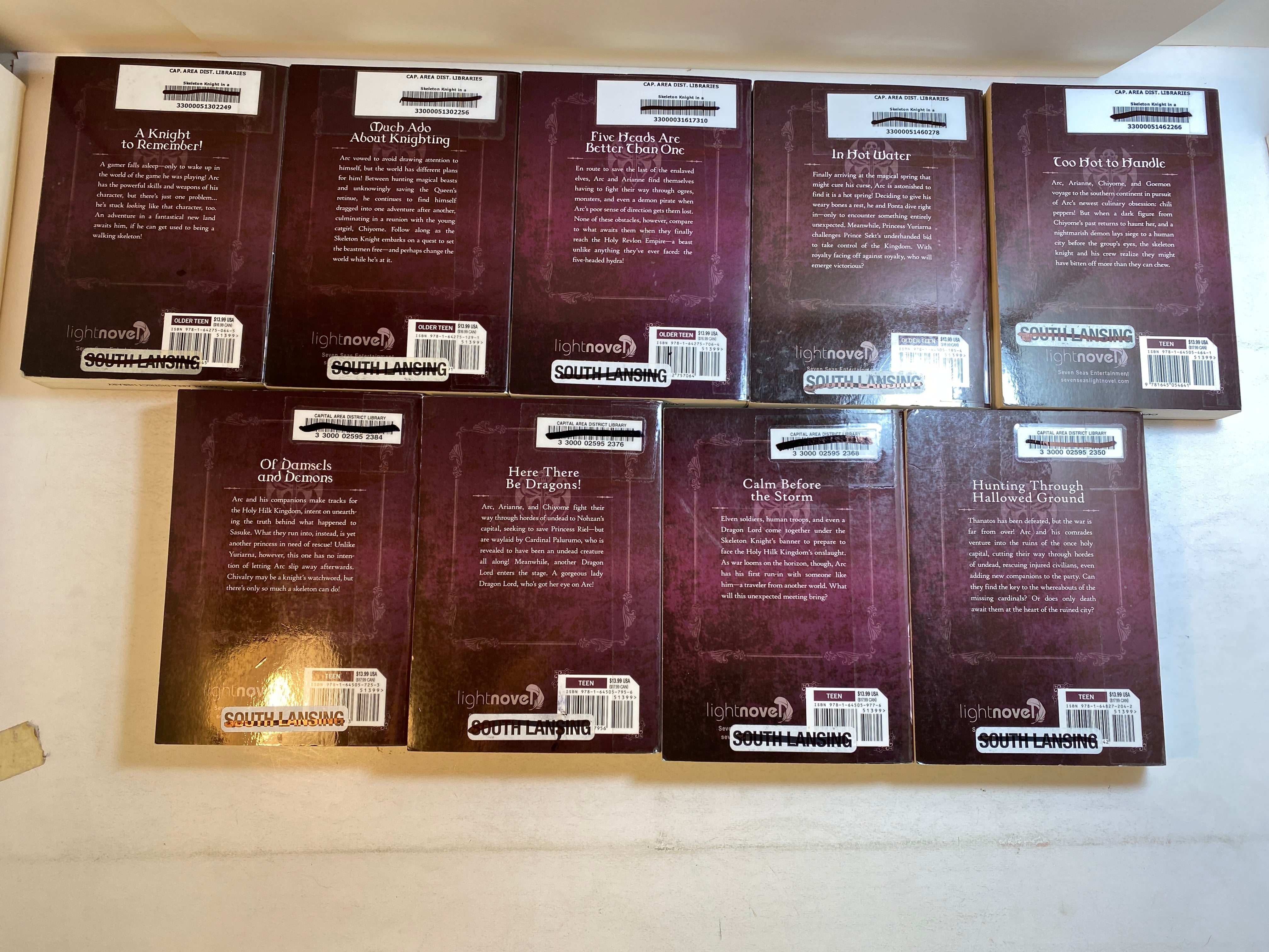 Lot of 9 Skeleton Knight in Another World Volumes 1-9 2015-2019