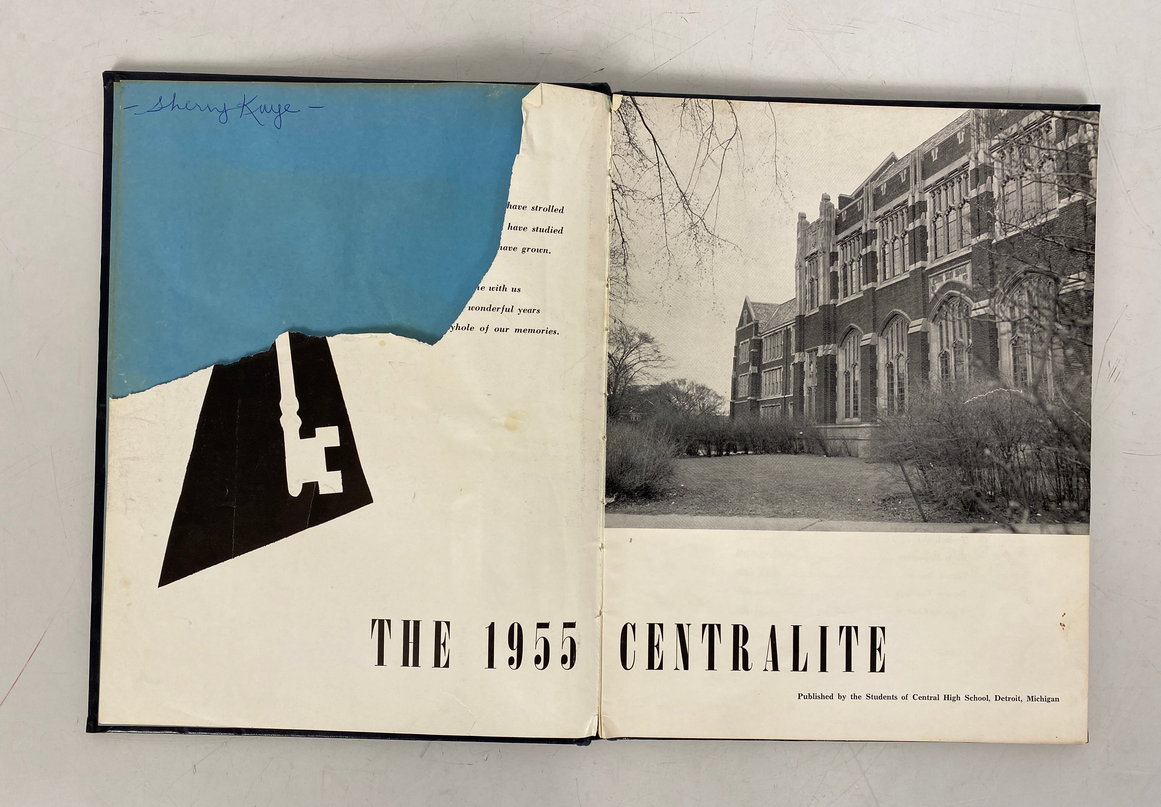 1955 Central High School Yearbook Detroit Michigan HC