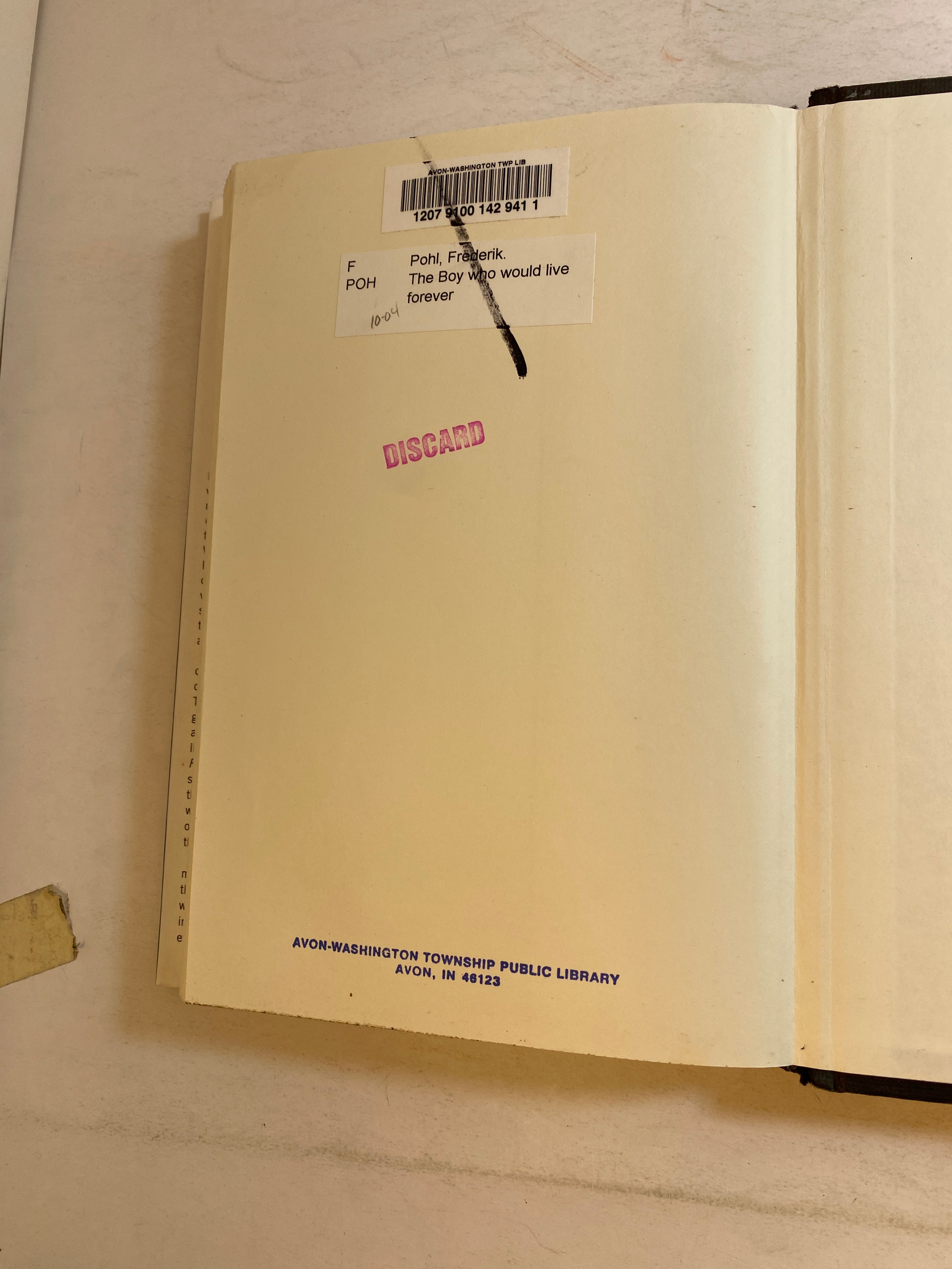 The Boy Who Would Live Forever Frederik Pohl HCDJ 2004