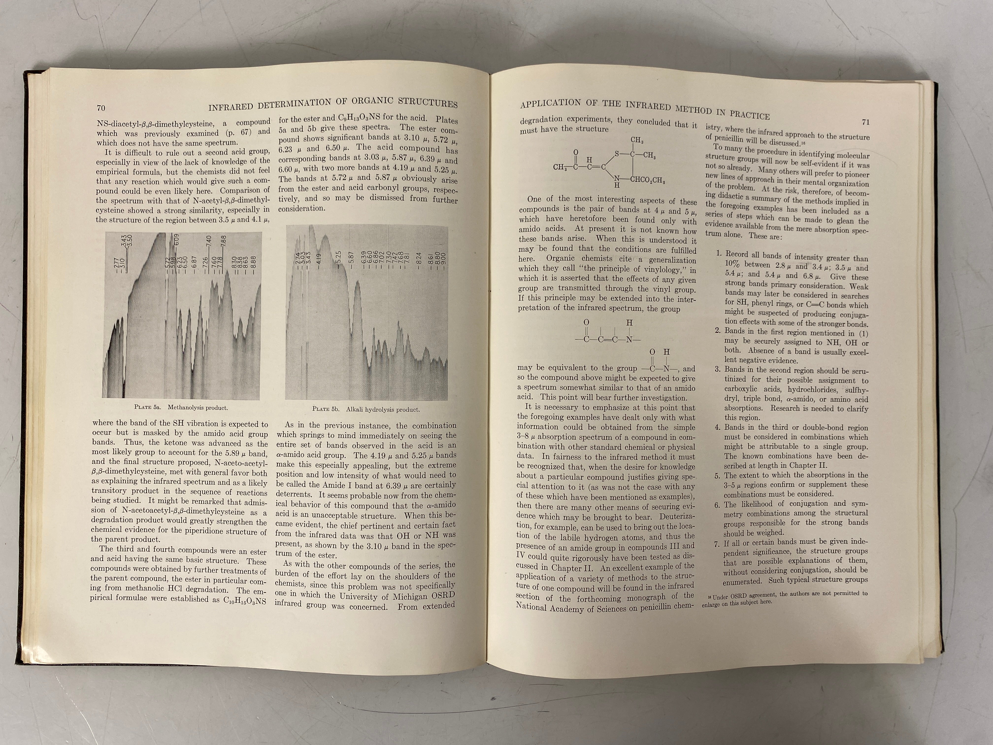 Infrared Determination of Organic Structures 1949 D. Van Nostrand Co HC
