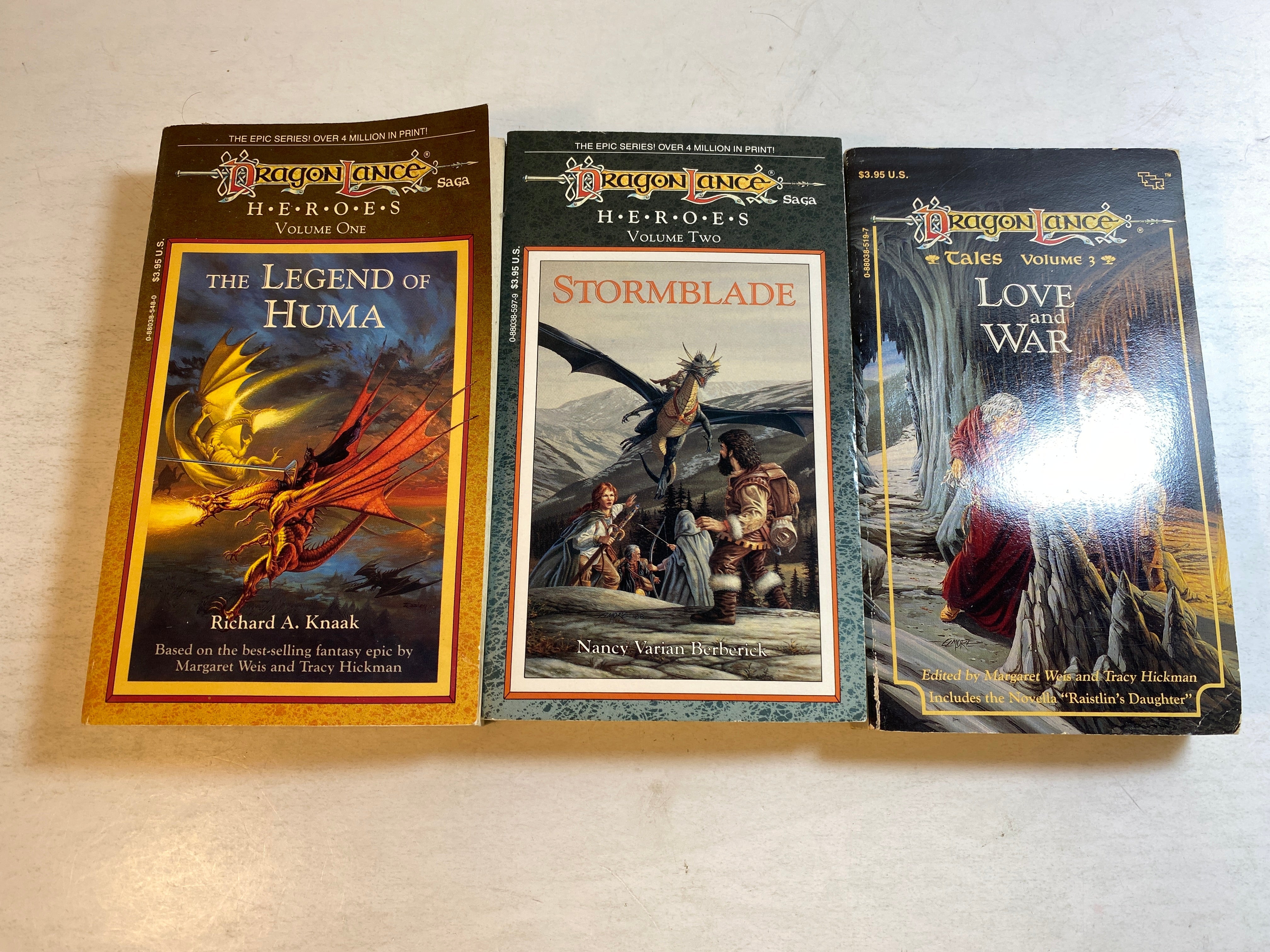 Lot of 3 Dragonlance Mixed Lot Heroes Tales SC 1987-1988