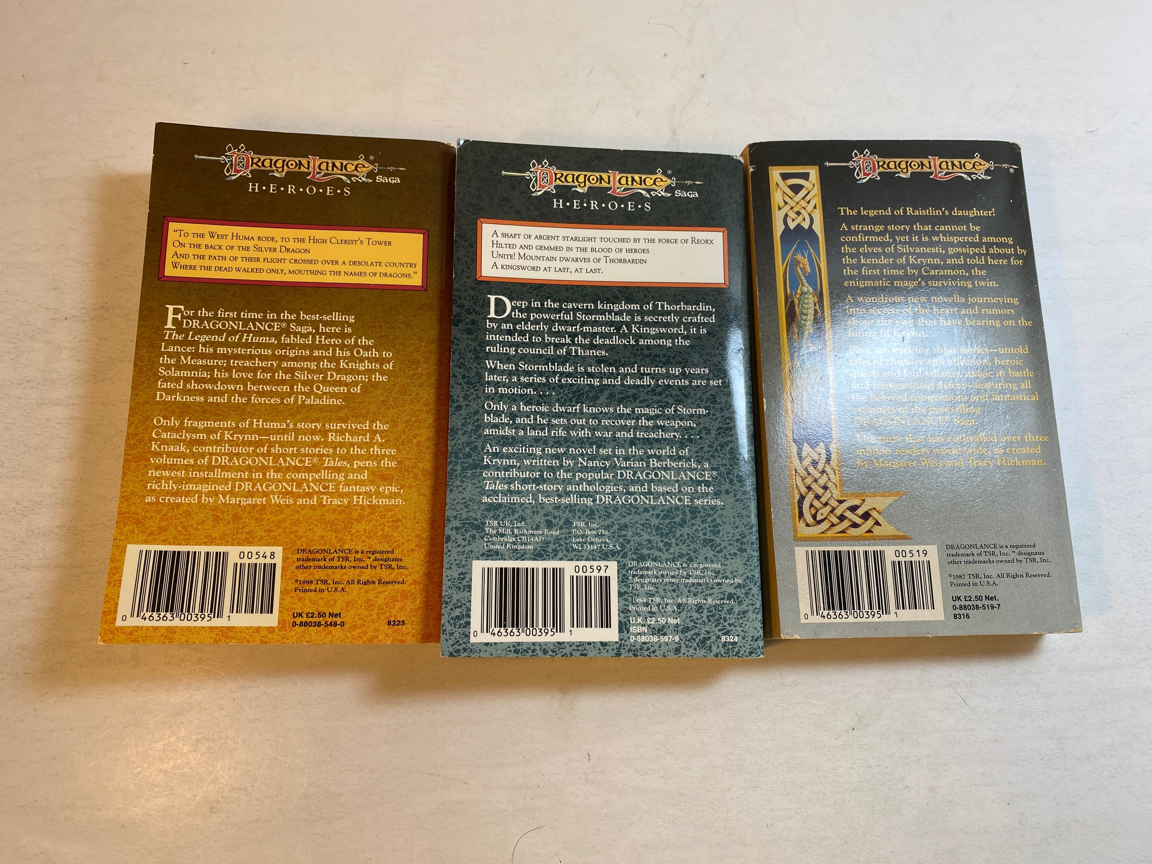 Lot of 3 Dragonlance Mixed Lot Heroes Tales SC 1987-1988