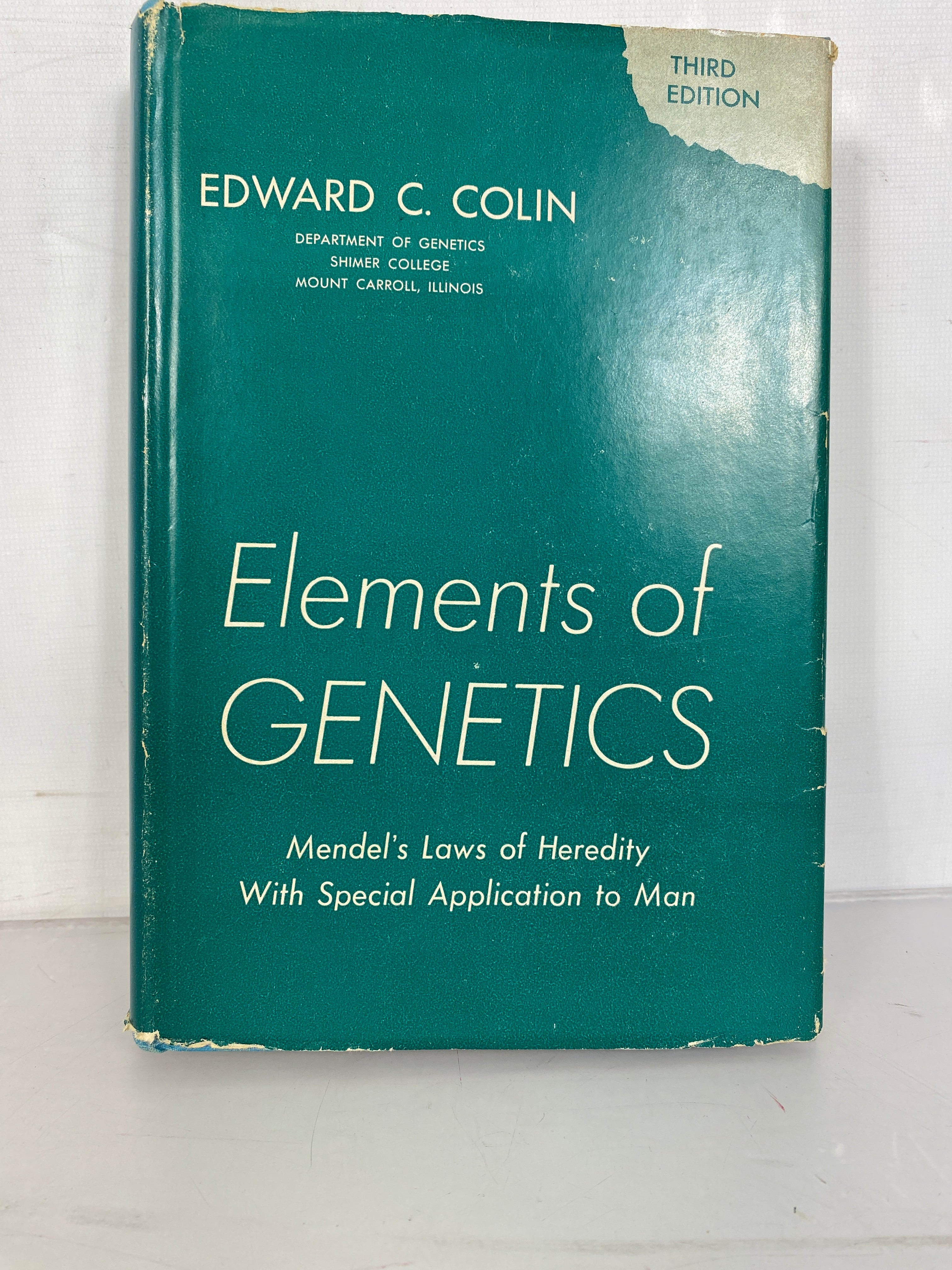 Elements of Genetics by Edward Colin 1956 Third Edition HC DJ