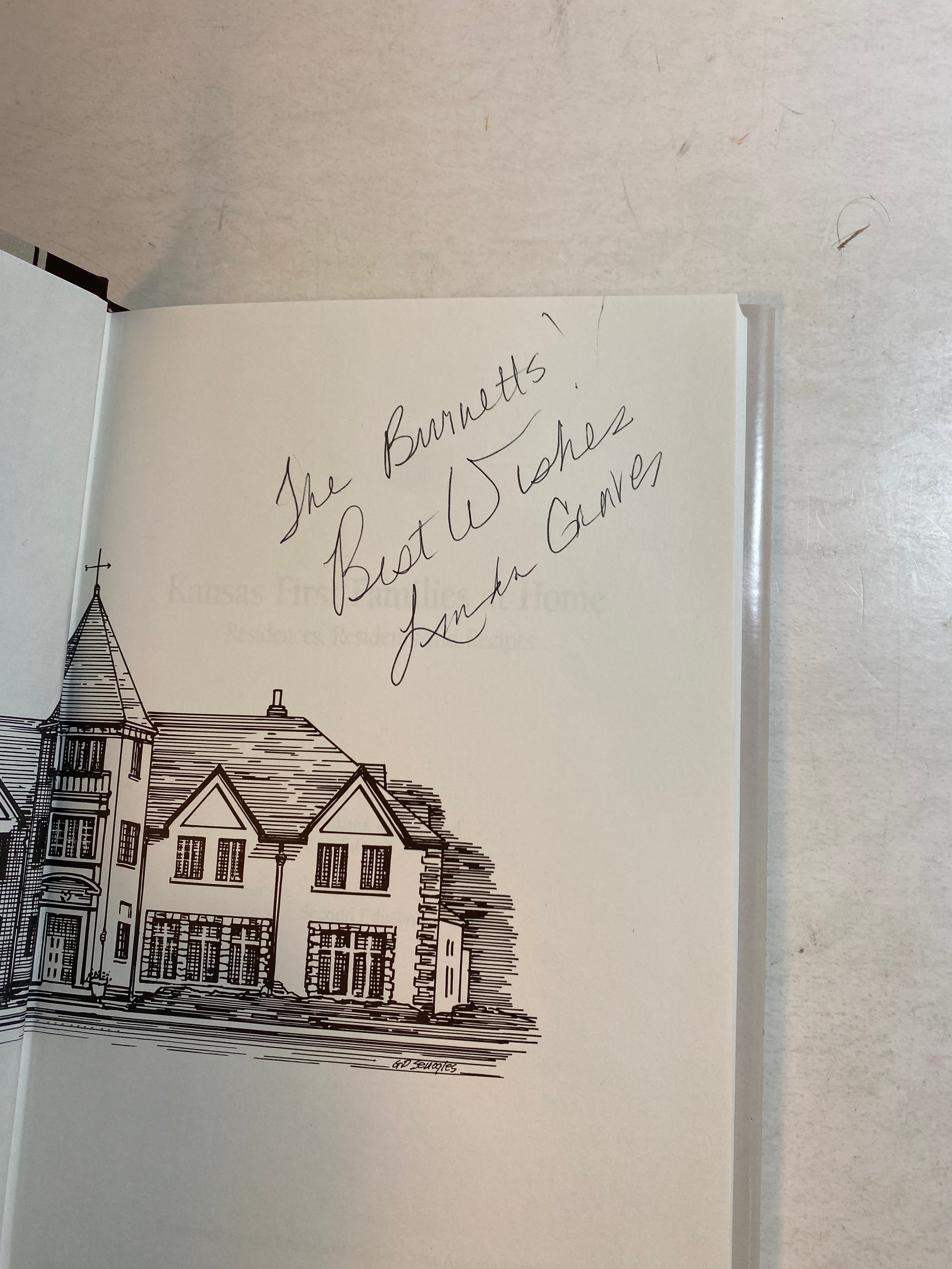 Kansas First Families at Home HC 1993 Linda Graves *Signed*