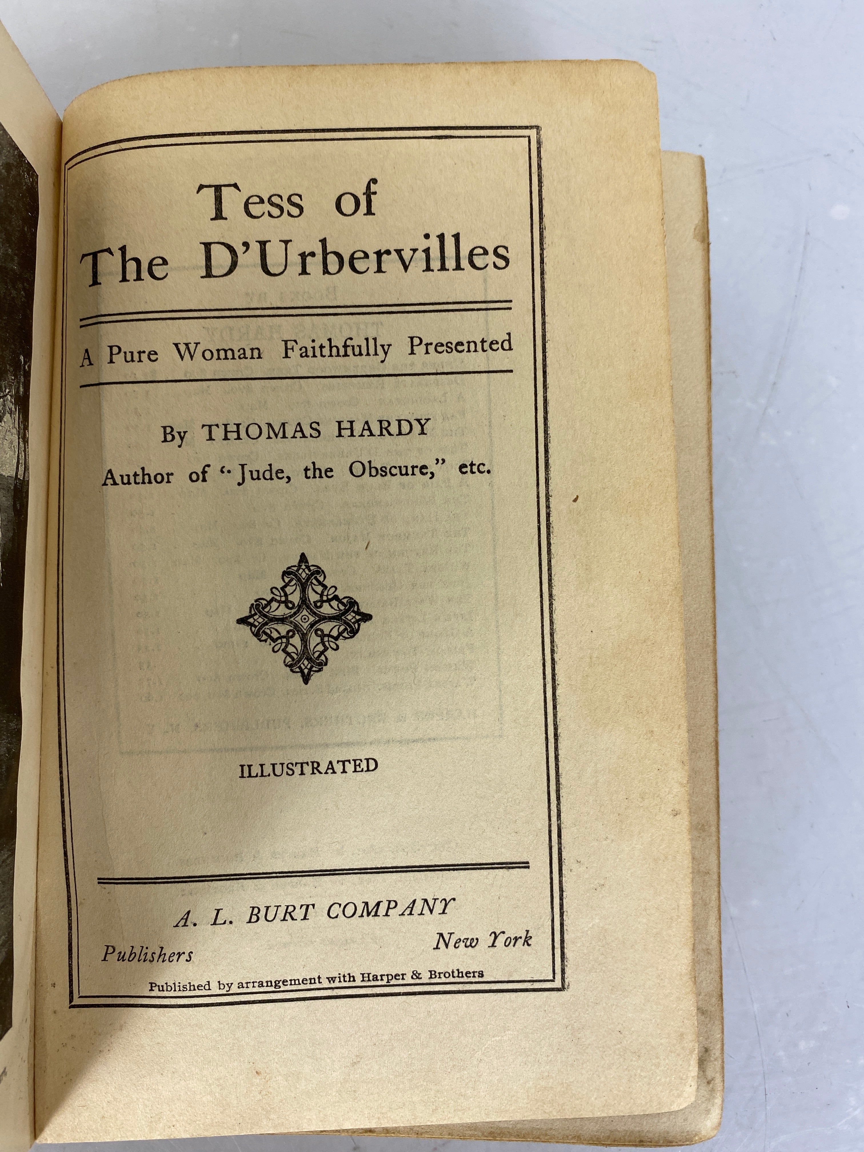 Classic Tess of the D'Urbervilles by Thomas Hardy 1893 A.L. Burt HC