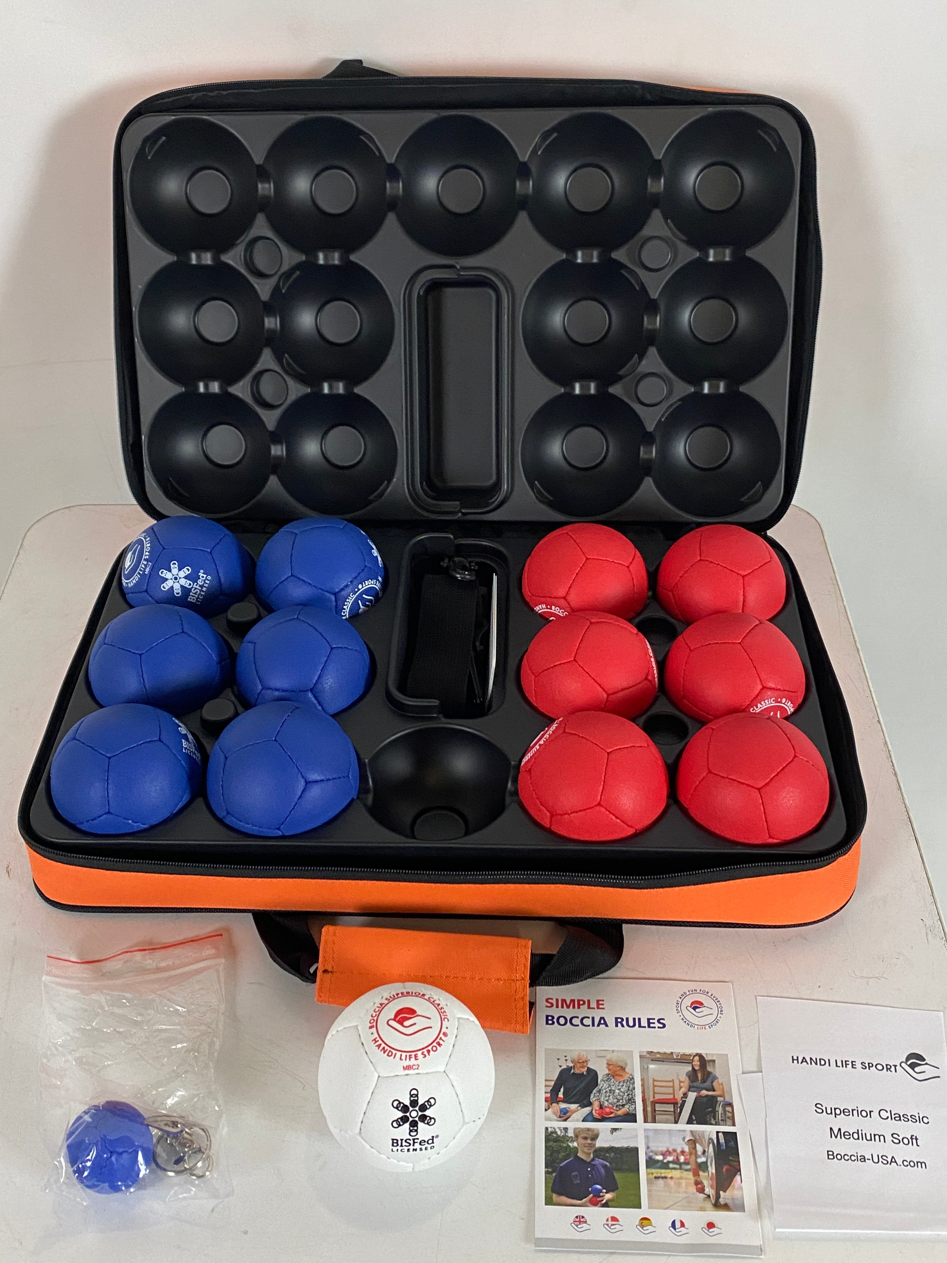 Handi Life Sport Superior Shine Boccia Ball Set with Orange Case