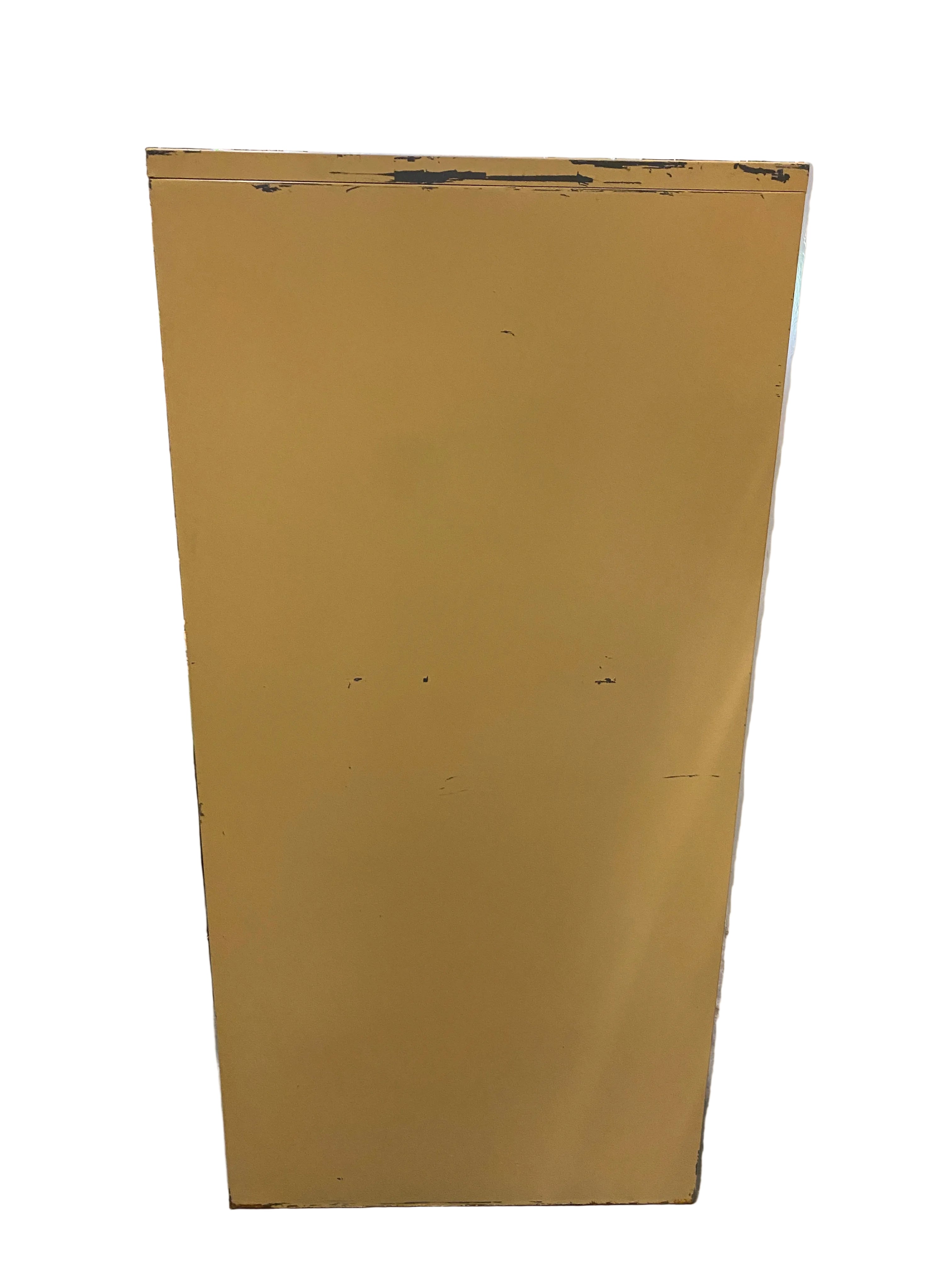 Steelcase Mustard Brown 5 Drawer Filing Cabinet