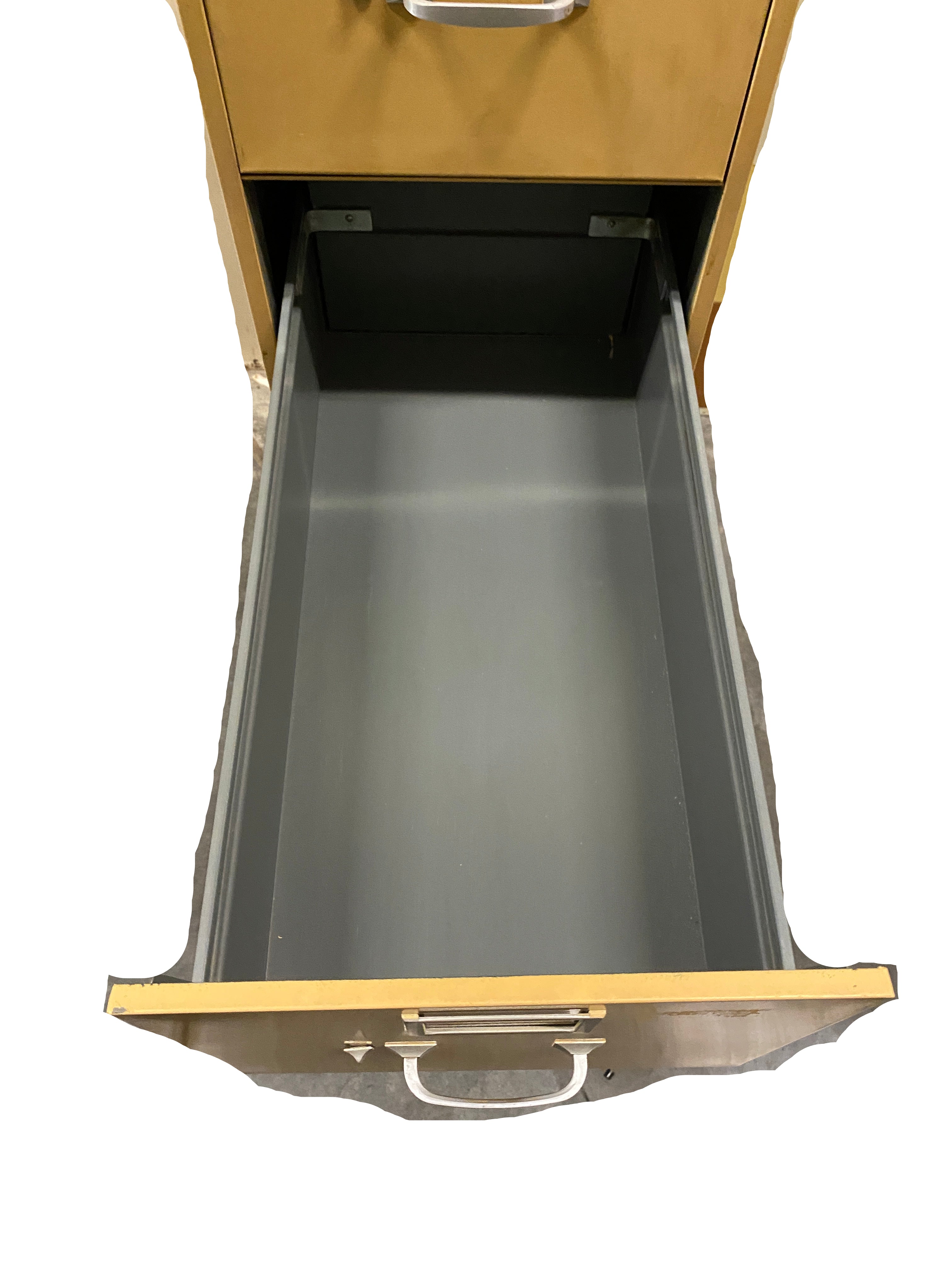 Steelcase Mustard Brown 5 Drawer Filing Cabinet