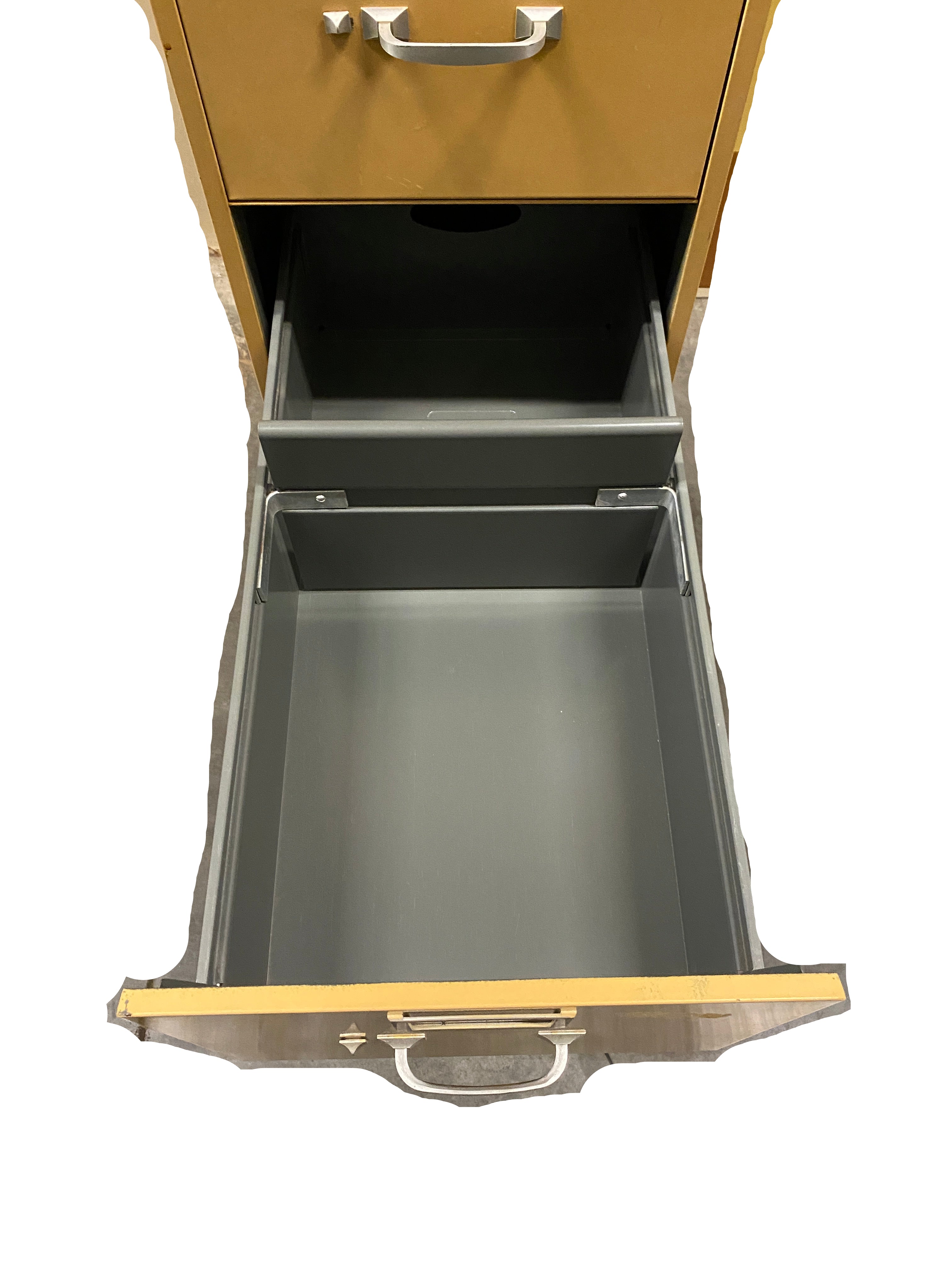 Steelcase Mustard Brown 5 Drawer Filing Cabinet