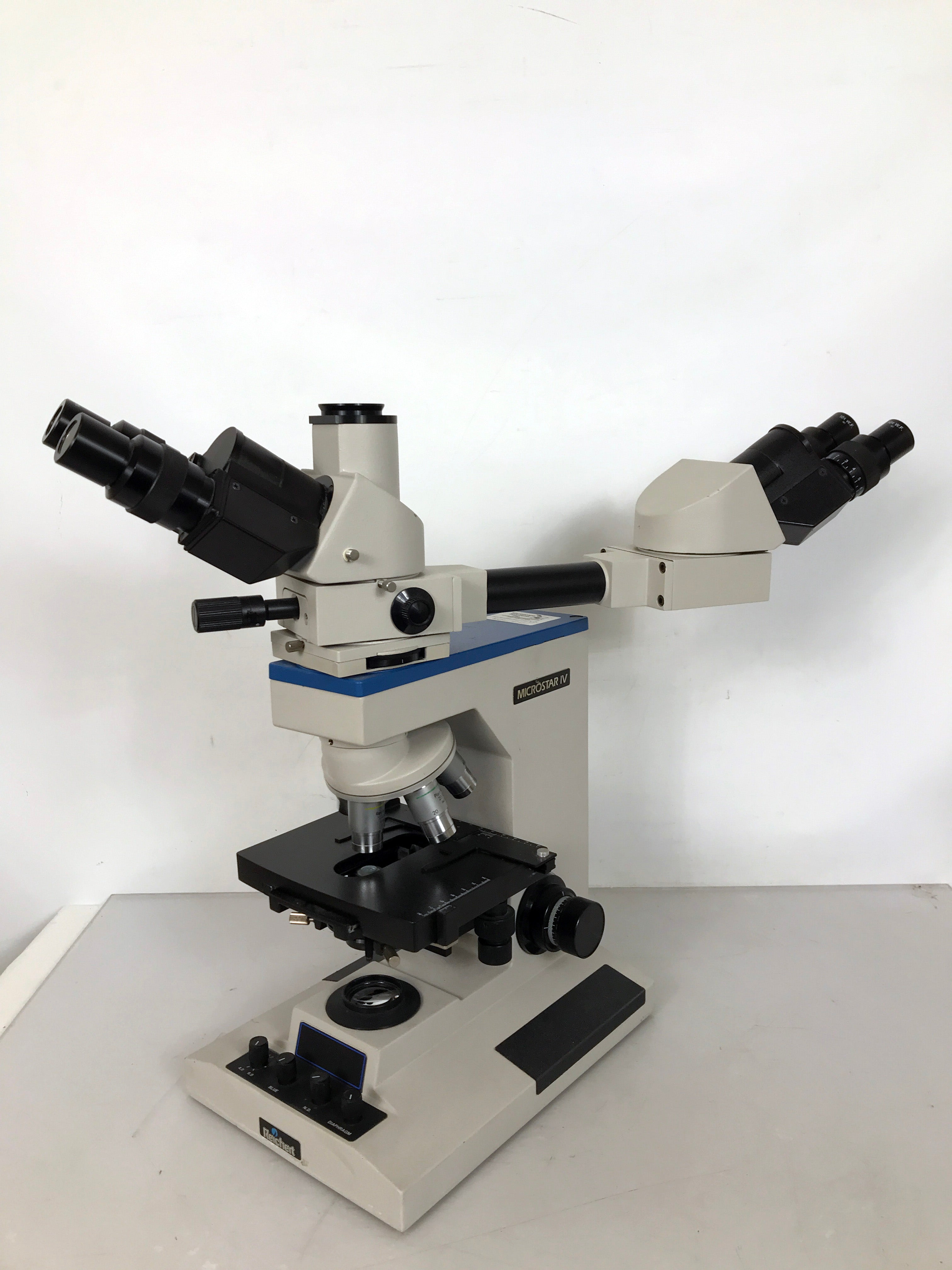 Reichert Microstar IV 410 Microscope w/ 5 Objectives & Student Viewer