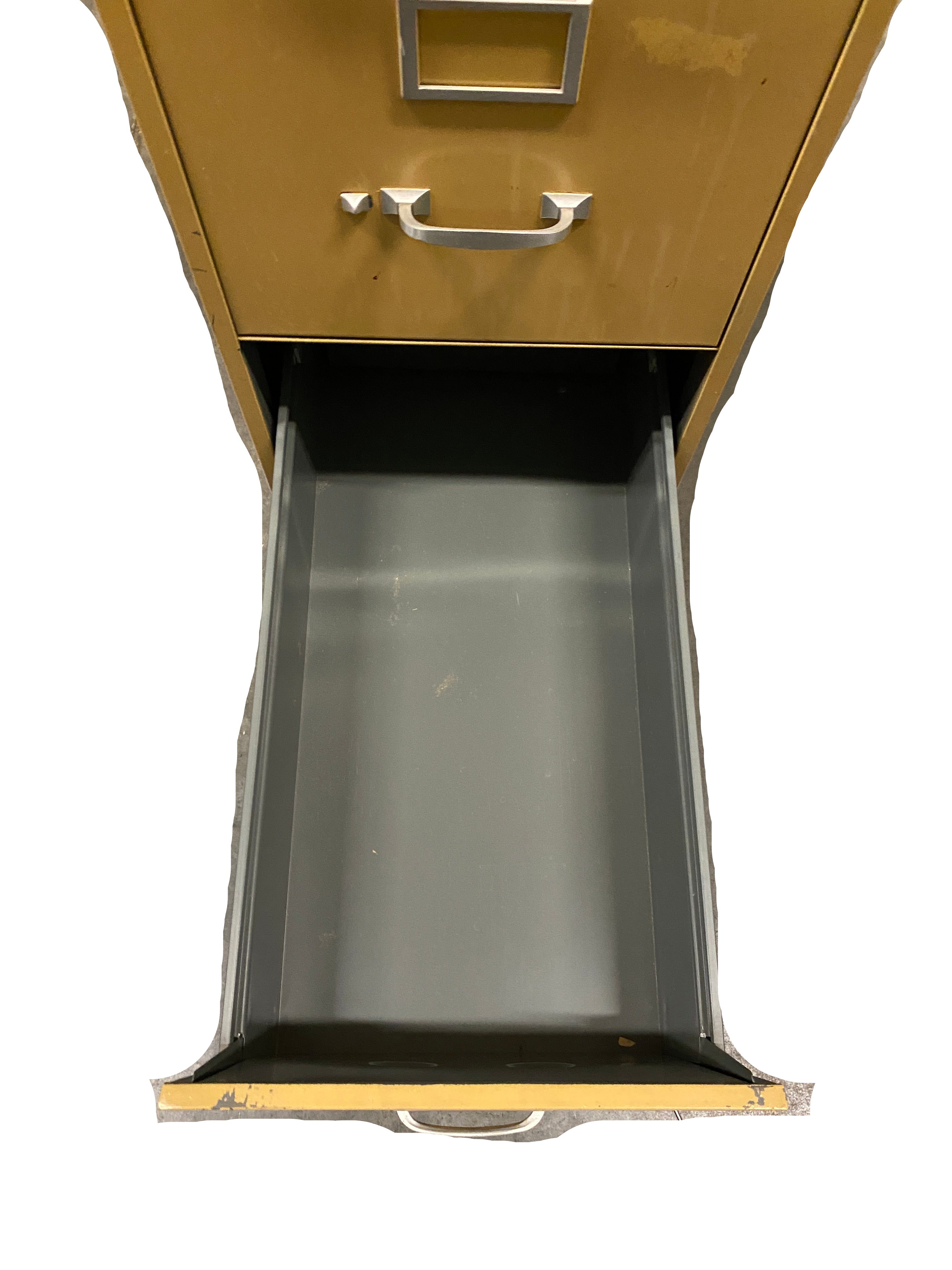Steelcase Mustard Brown 5 Drawer Filing Cabinet