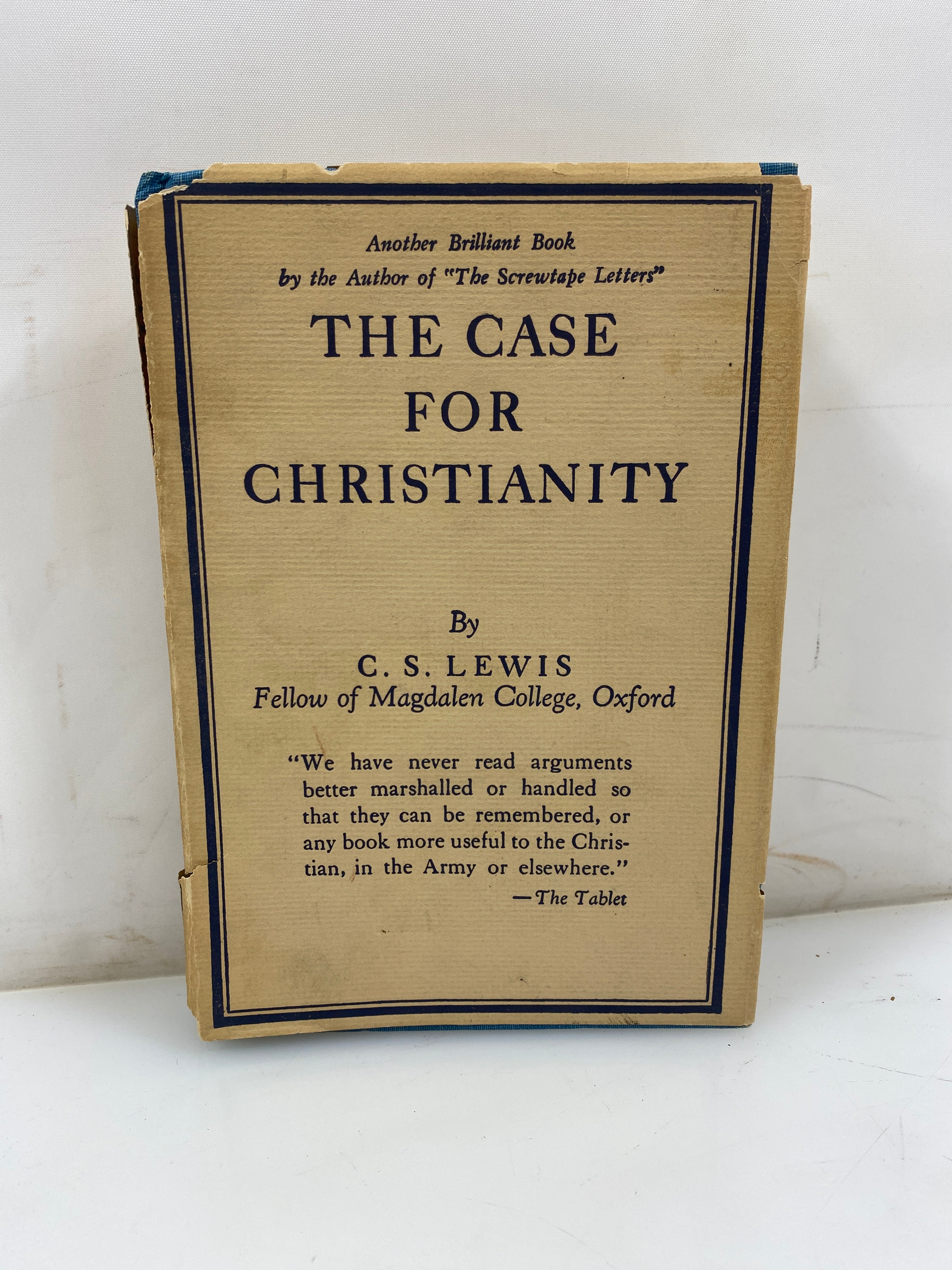 The Case for Christianity by C.S. Lewis Macmillan Company 21st Print 1968 HCDJ