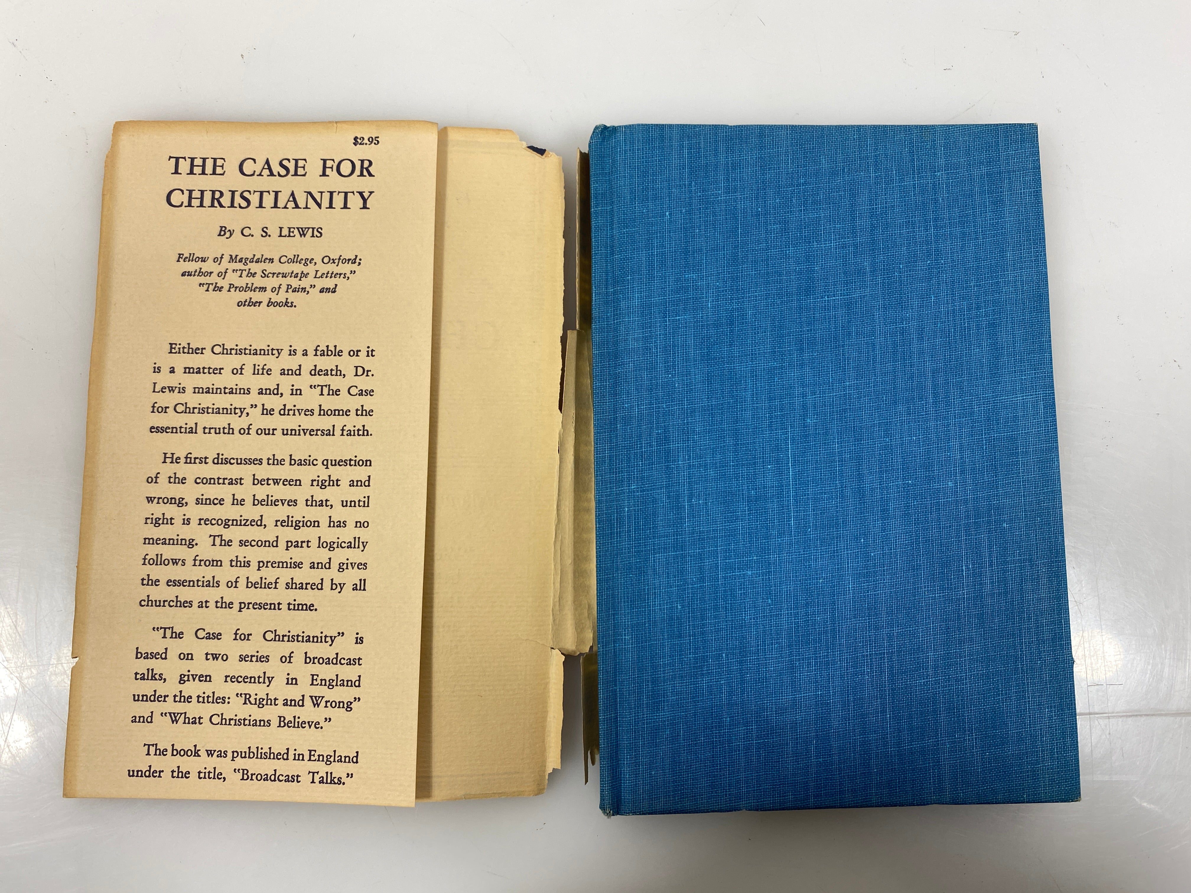 The Case for Christianity by C.S. Lewis Macmillan Company 21st Print 1968 HCDJ