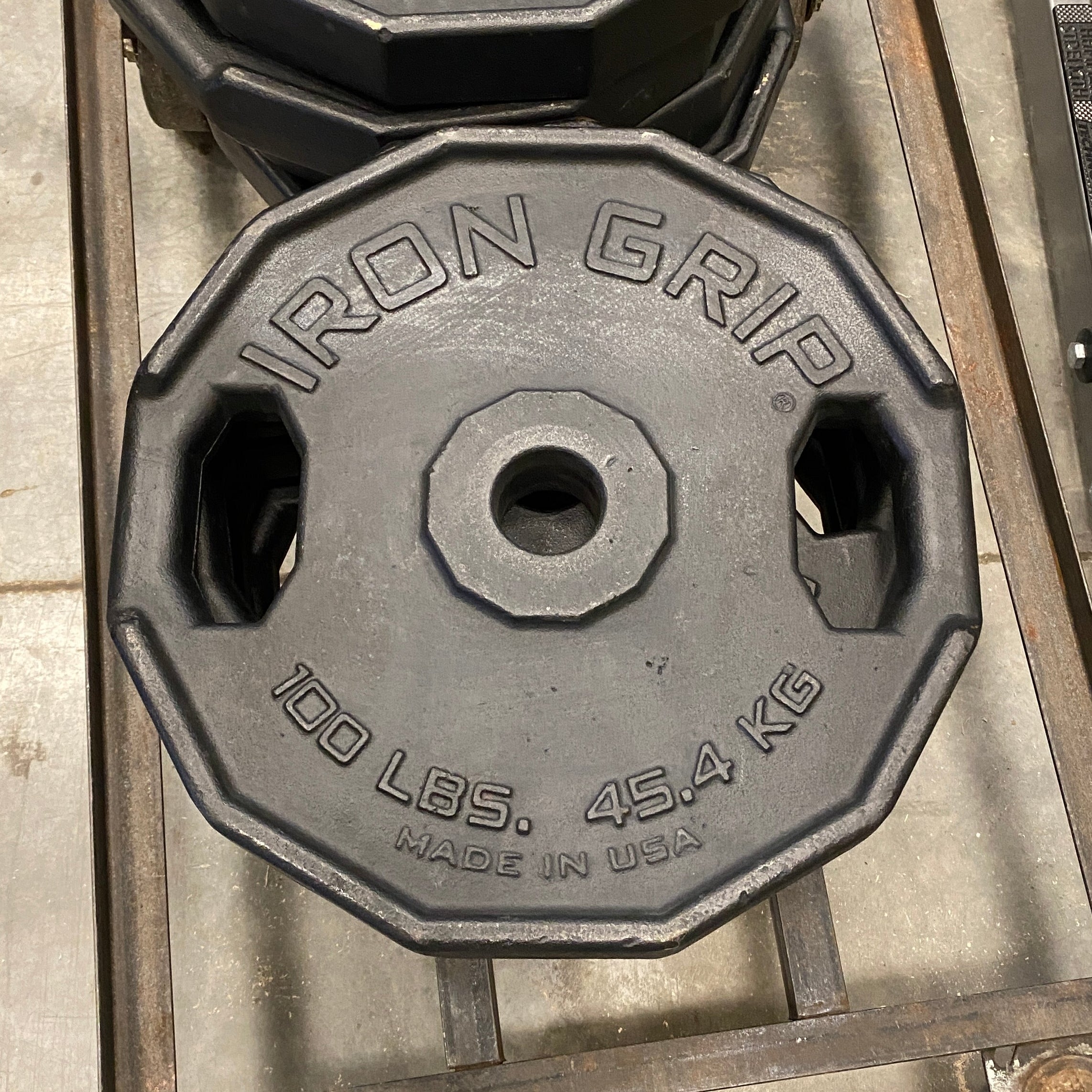 Iron Grip 100 Pound Weight Lifting Plates