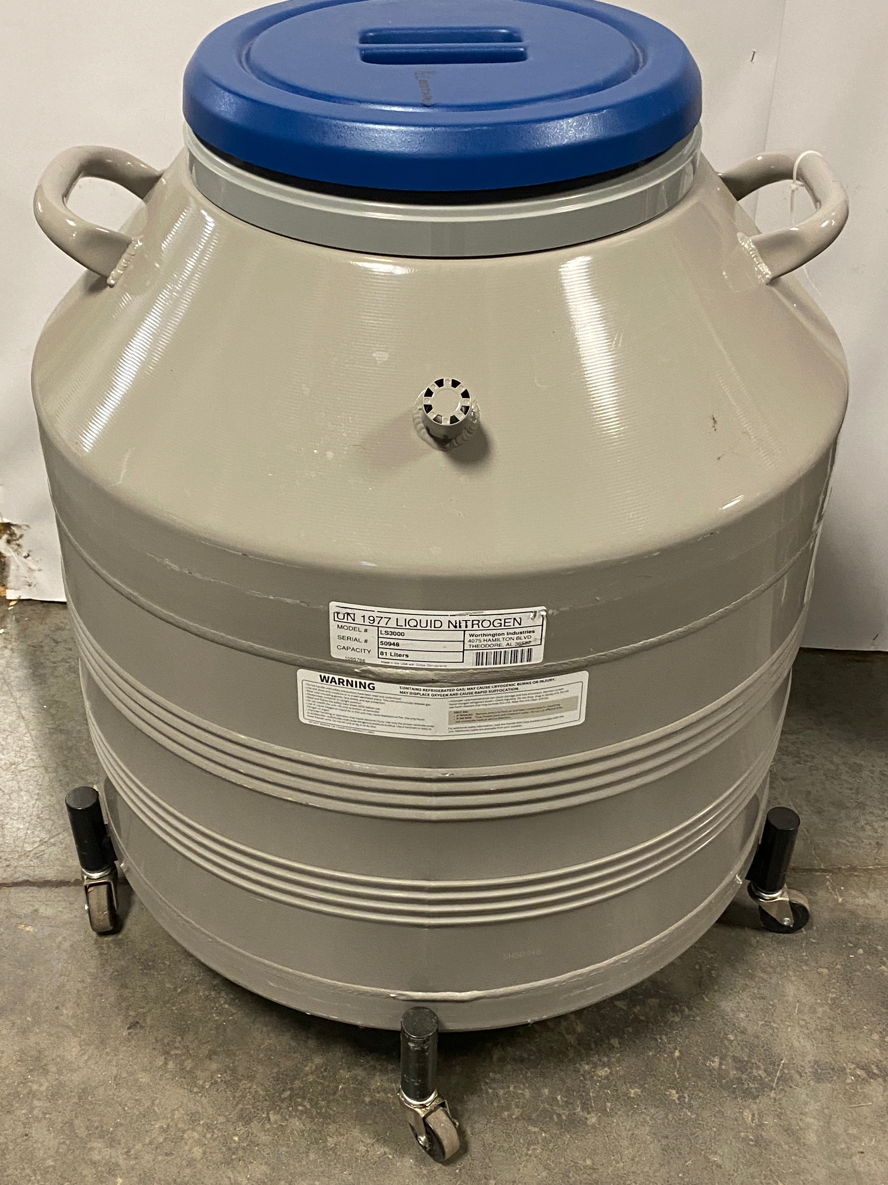 Worthington Industries Lab Systems LS3000 Liquid Nitrogen Cryogenic Sample Storage Tank