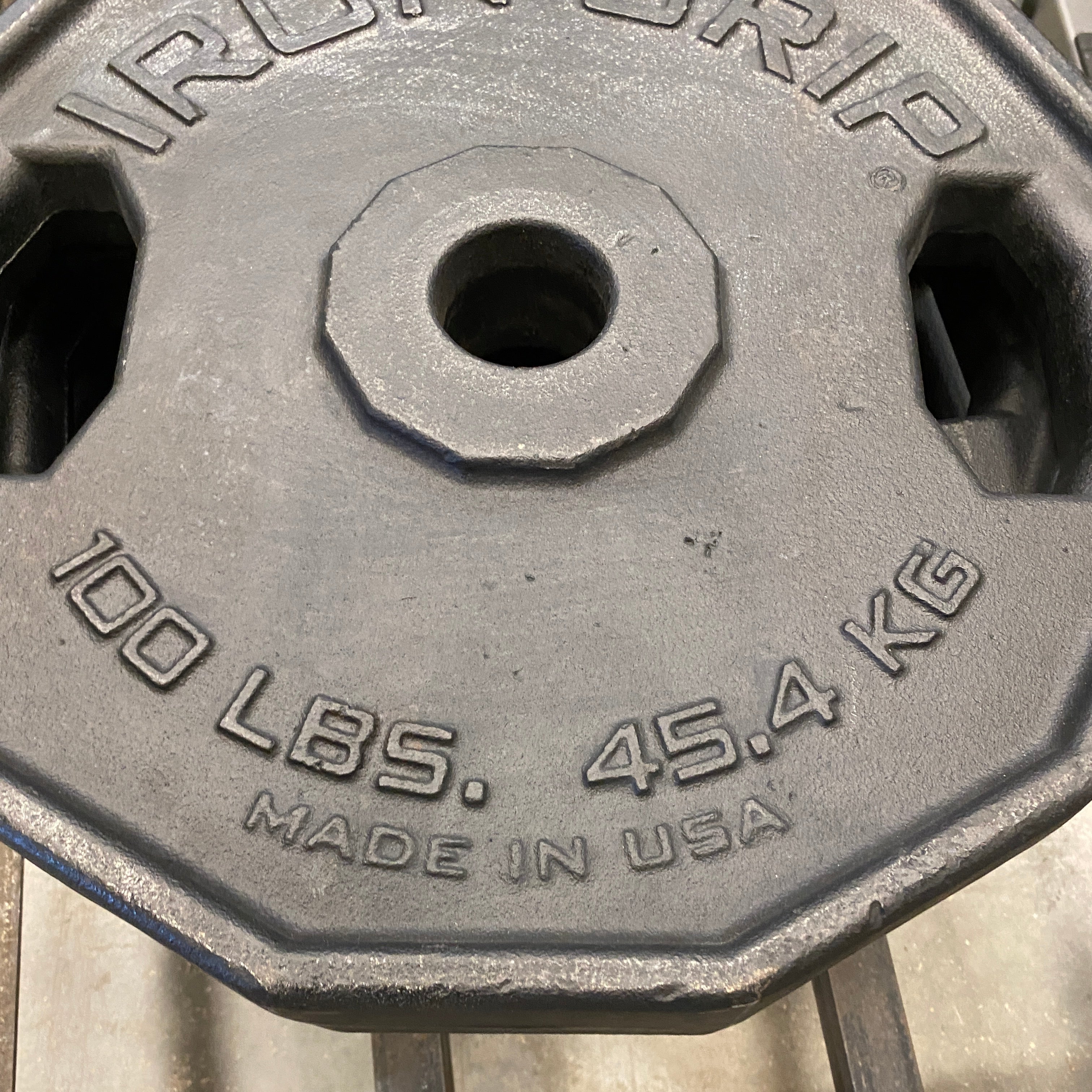 Iron Grip 100 Pound Weight Lifting Plates