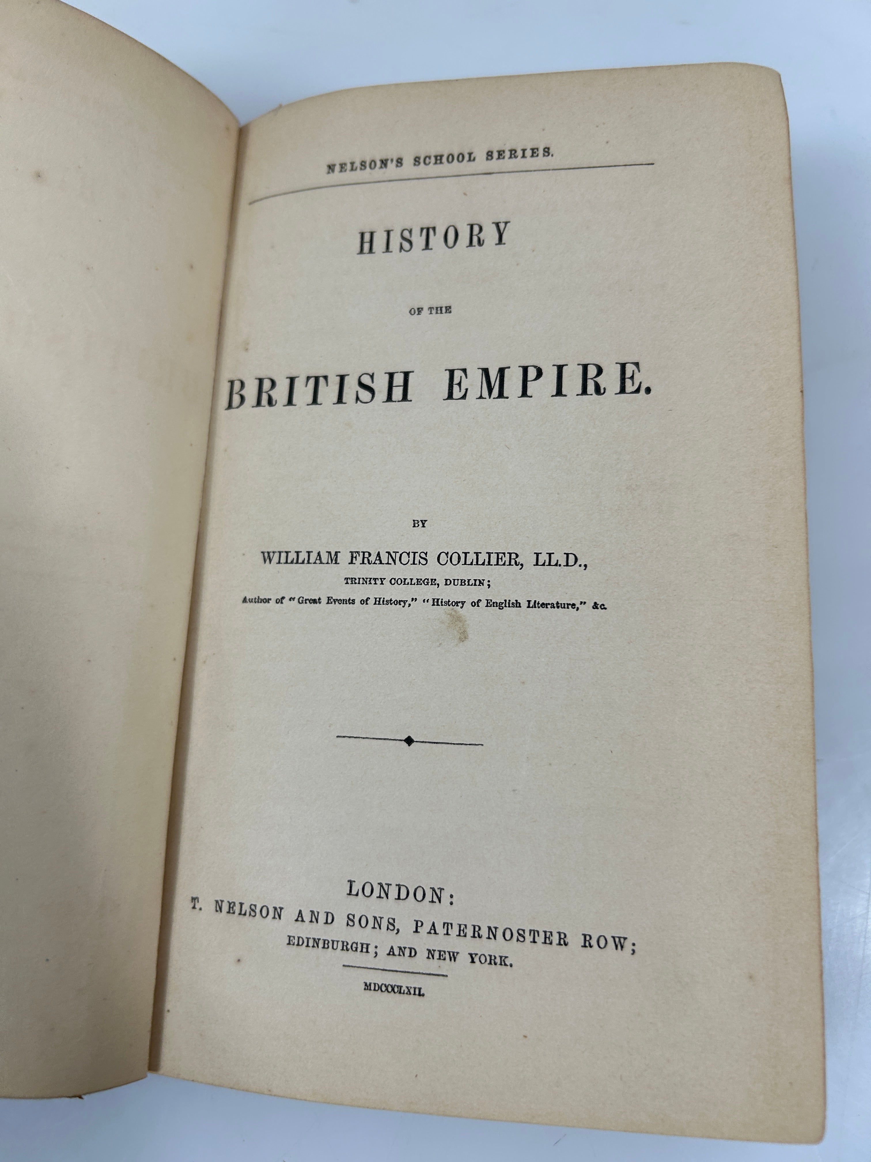 History of the British Empire William Francis Collier Nelson 1862
