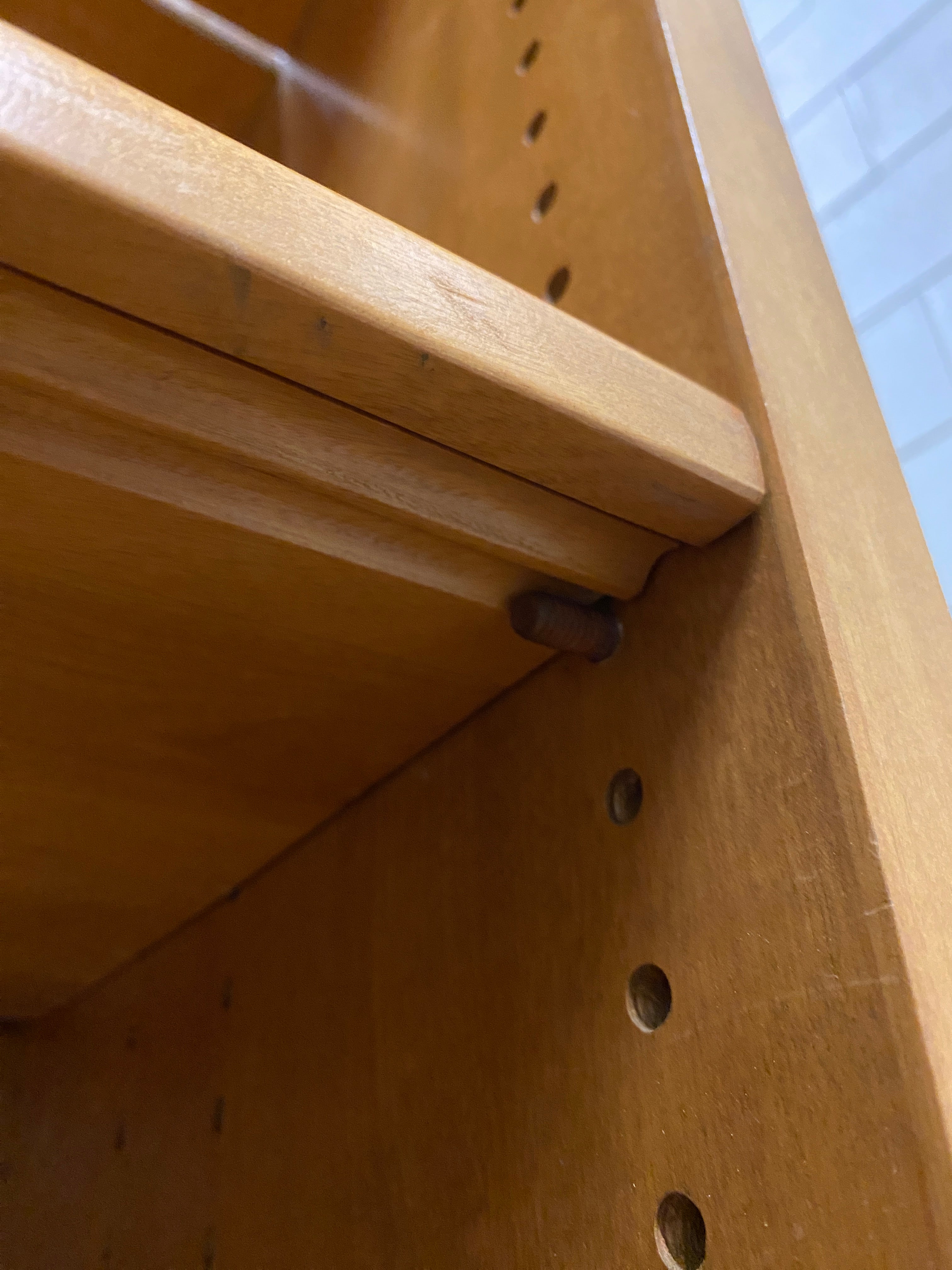 6 Tier Light Oak Wooden shelf