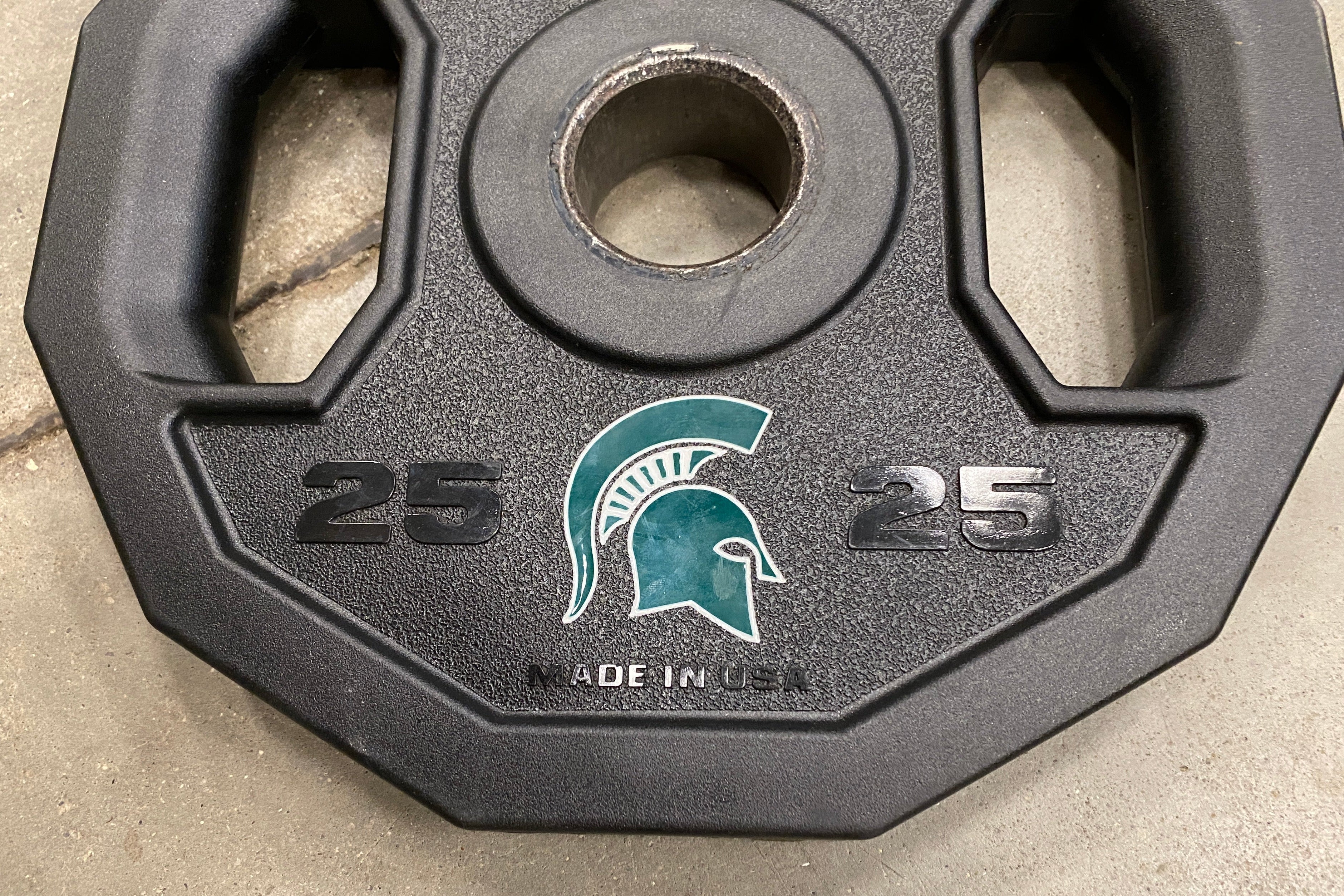 Hammer Strength 25 Pound Weight w/ Spartan Head Engraving