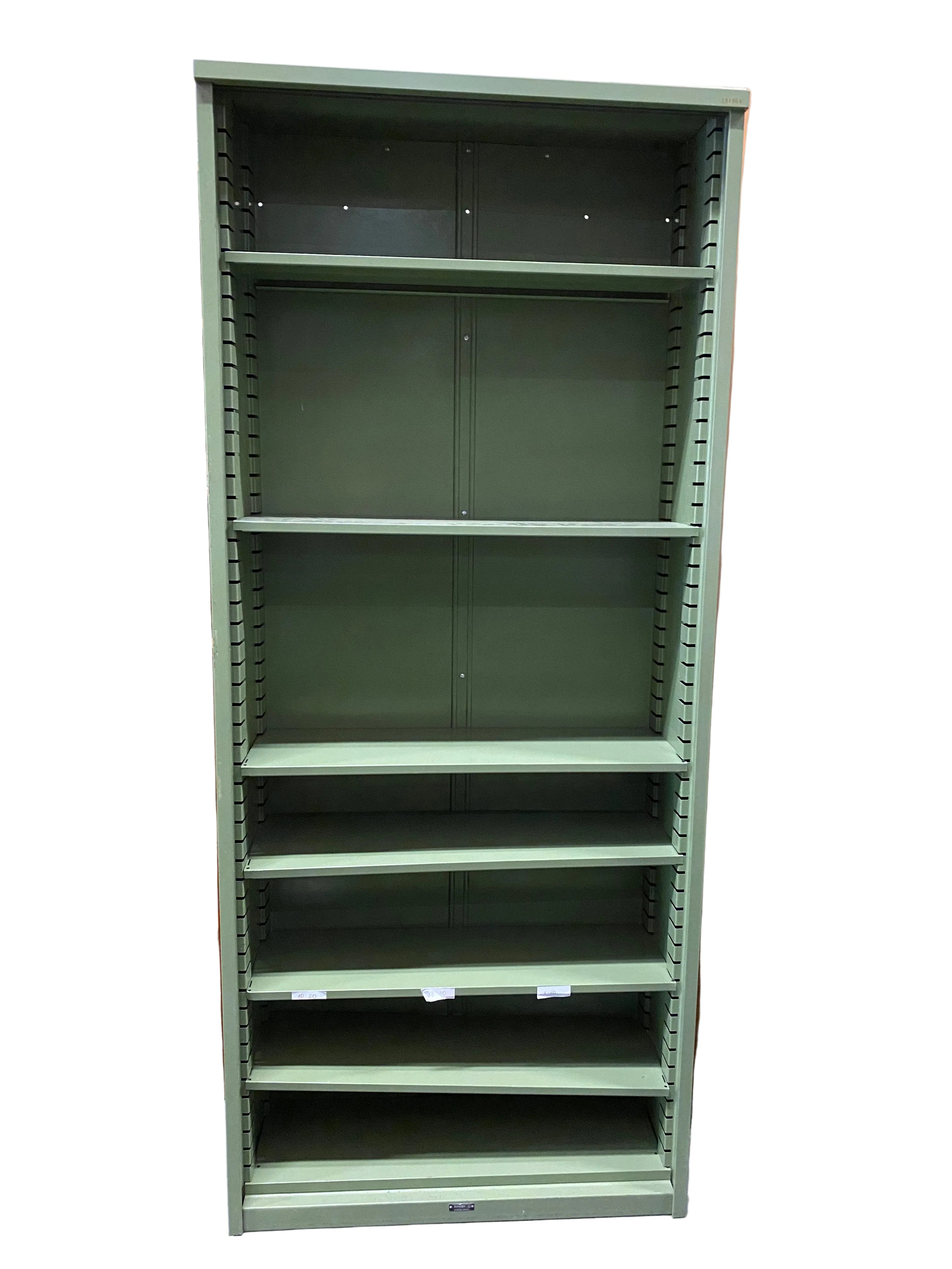 Steelcase Green Metal  7 Tier Shelf