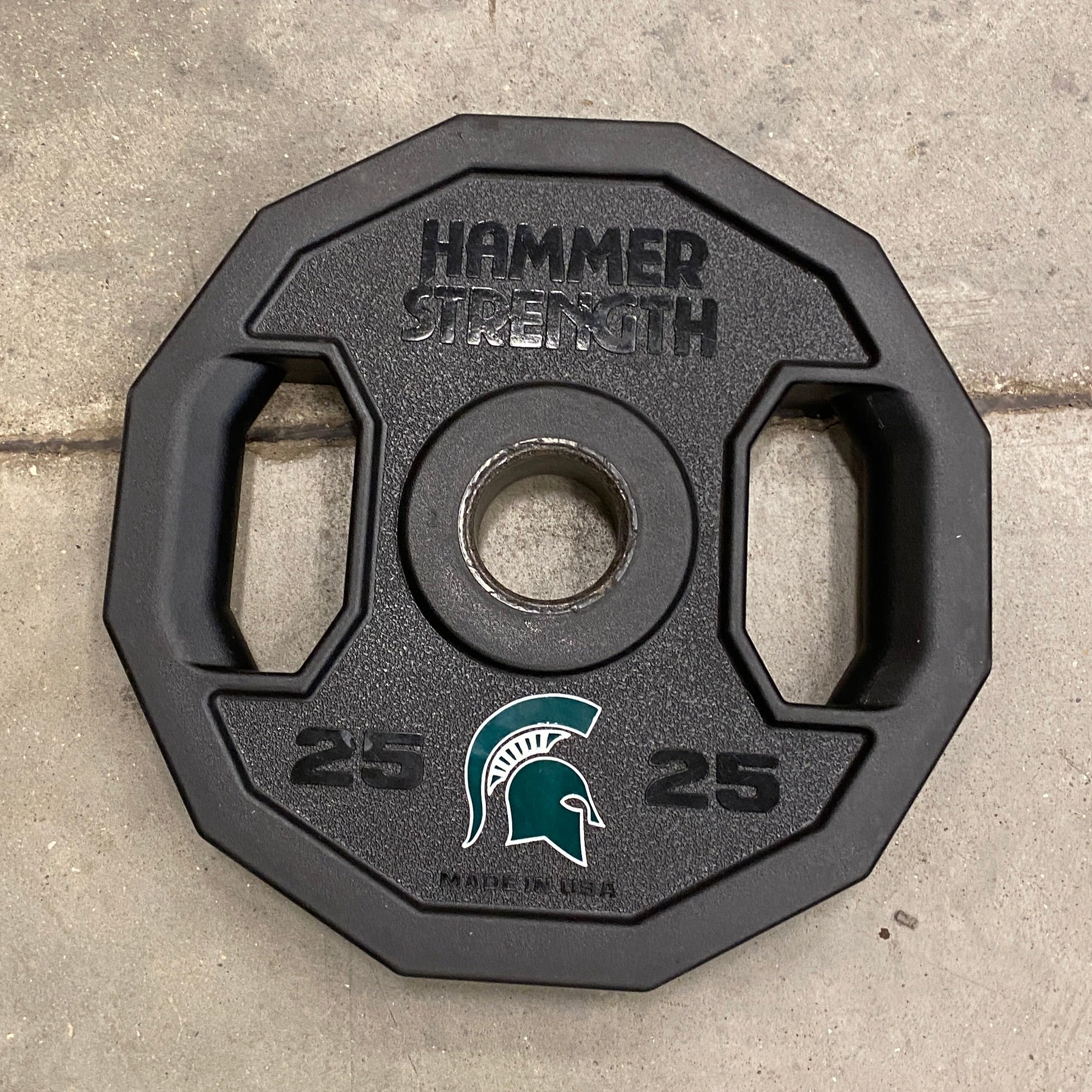 Hammer Strength 25 Pound Weight w/ Spartan Head Engraving