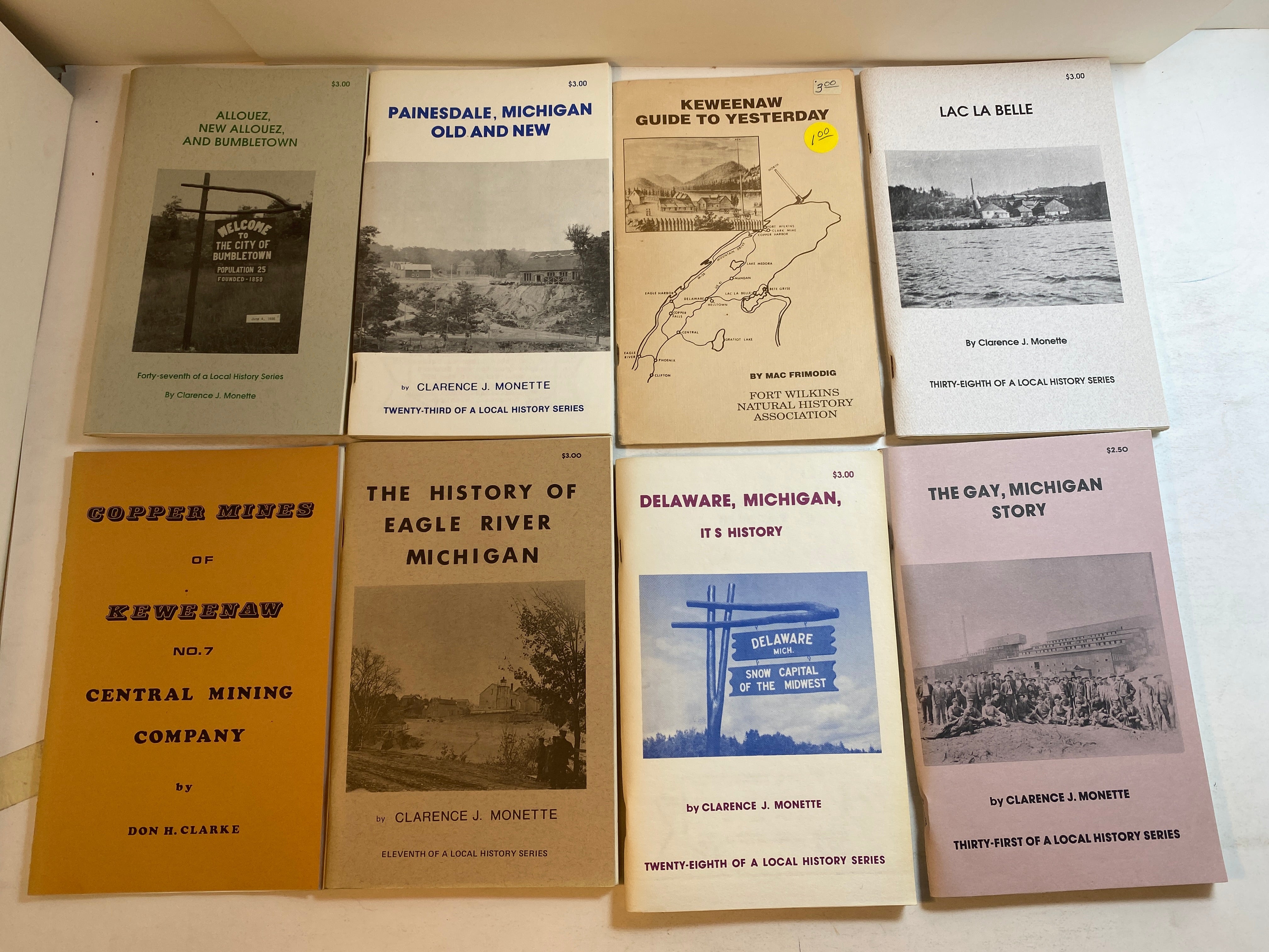 Lot of 12 Michigan History Local History Booklets 1975-1994