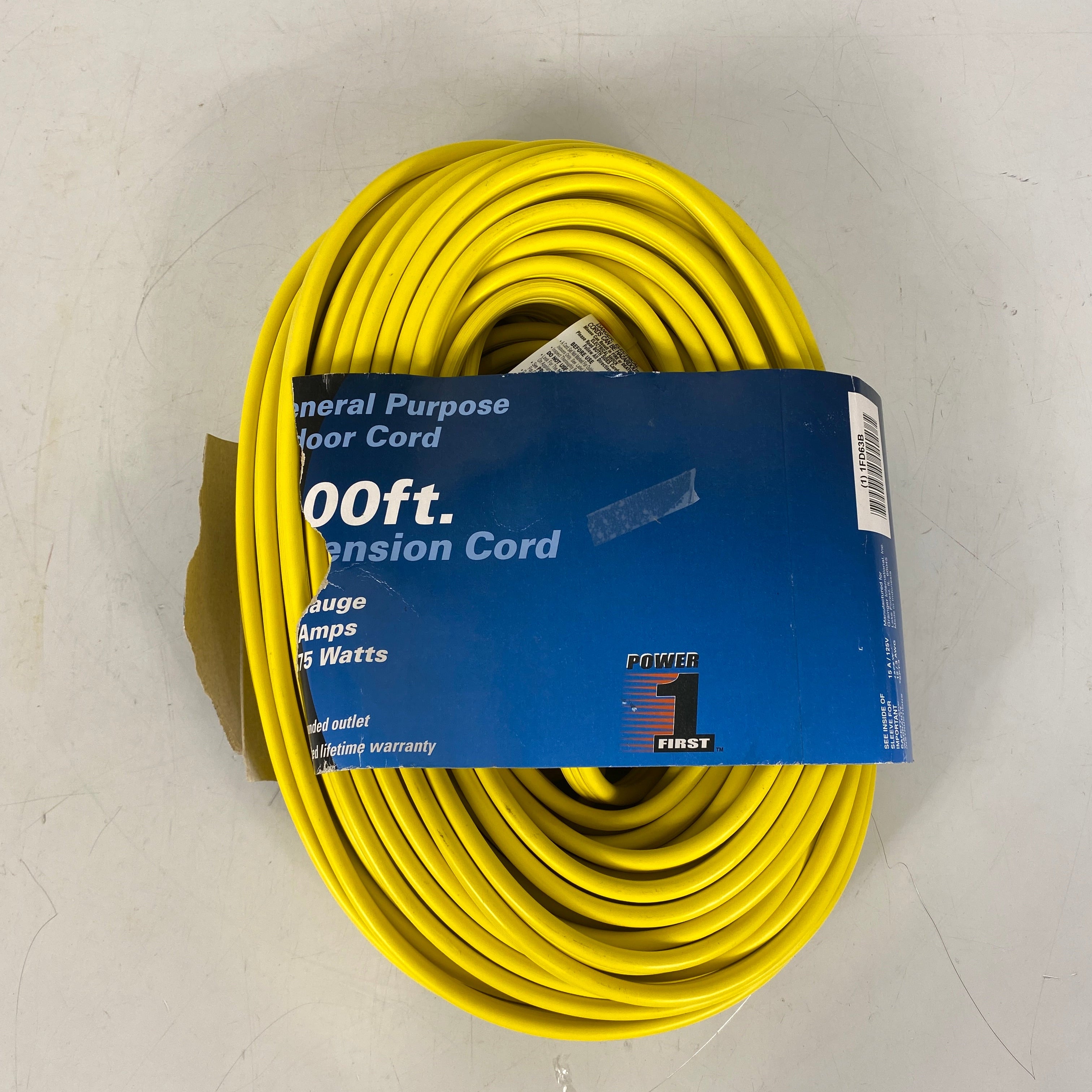 Power First General Purpose Indoor Extension Cord 100ft