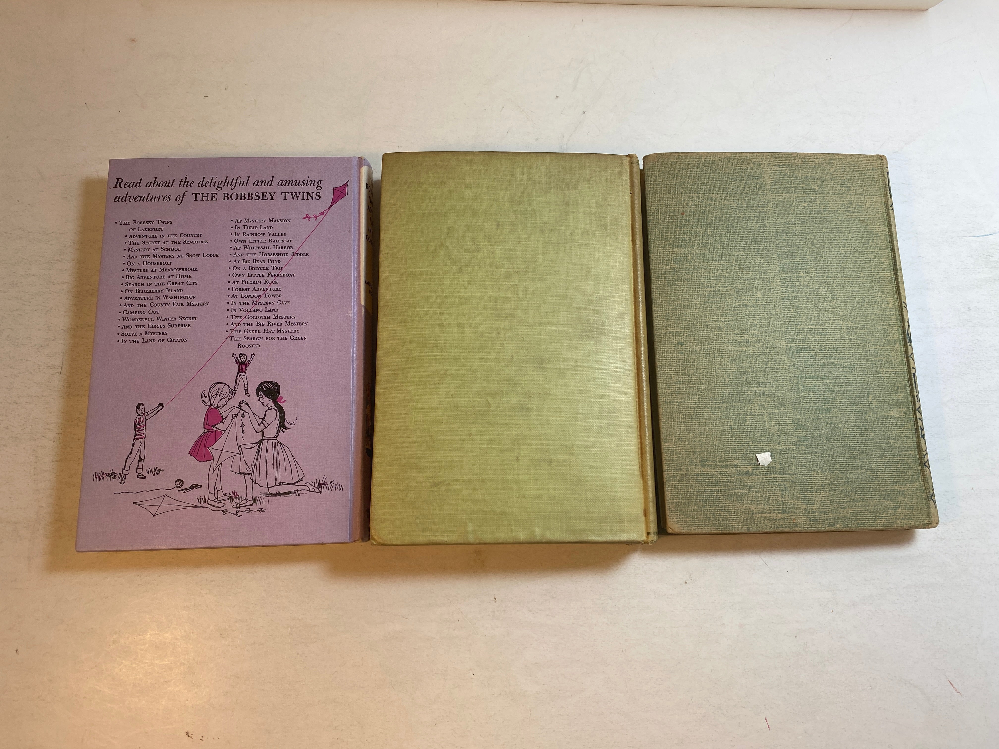 Lot of 3 Vintage Bobbsey Twins Books 1907-1961